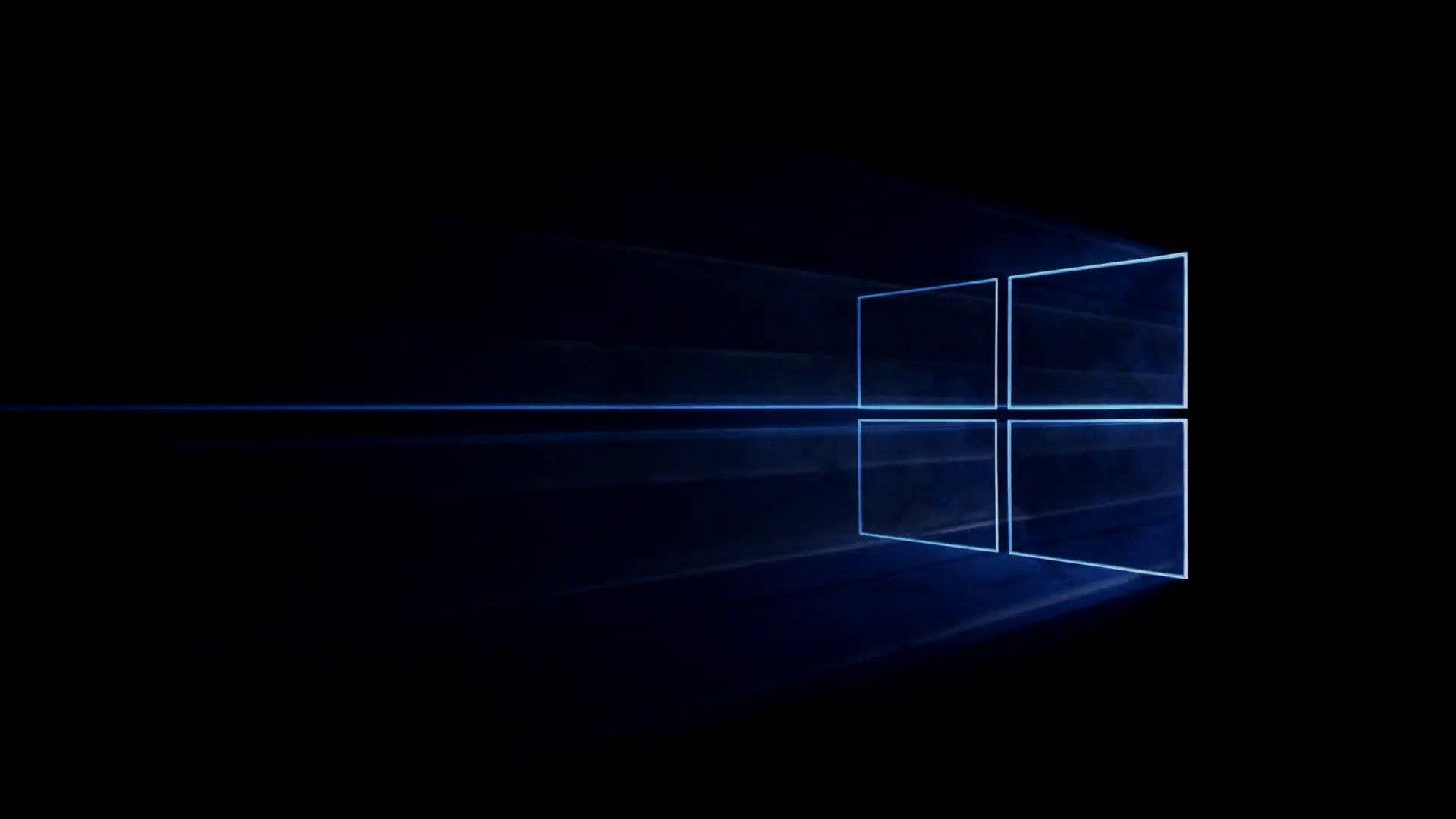 Download free Black Windows 10 HD Blue