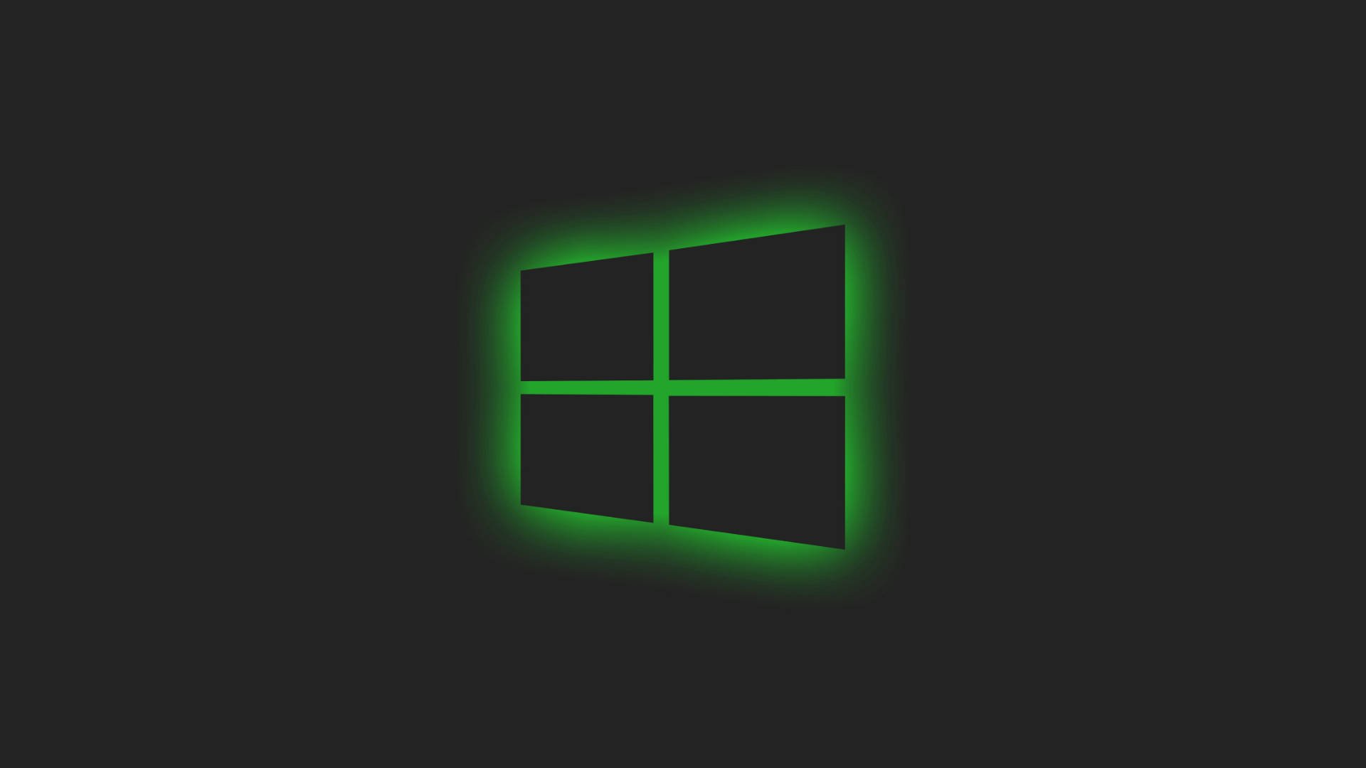 Download free Black Windows 10 HD Green