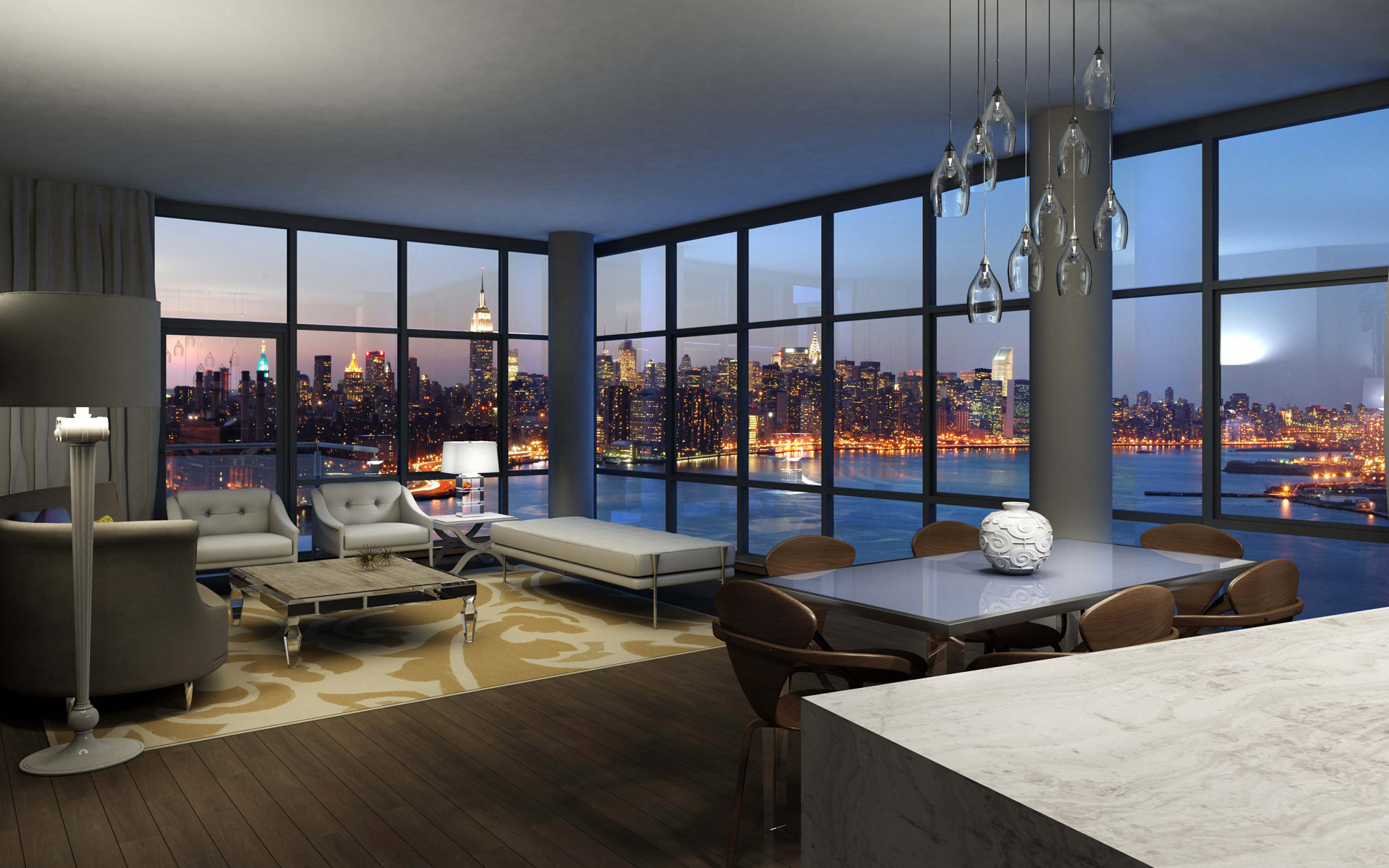Manhattan Penthouse Hudson River