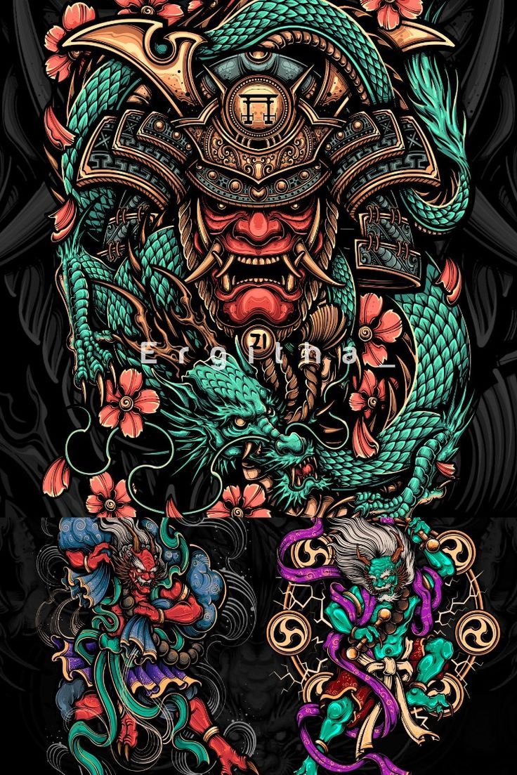 vector art with japanese style