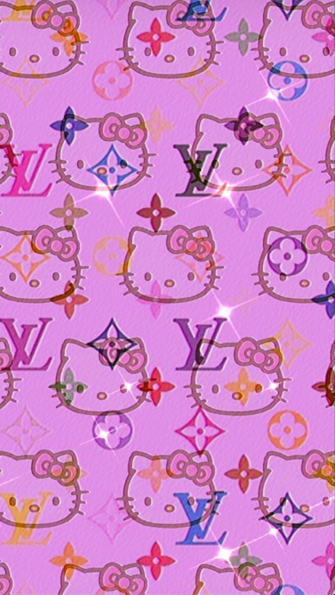 Hello kitty x louis Vuitton wallpaper