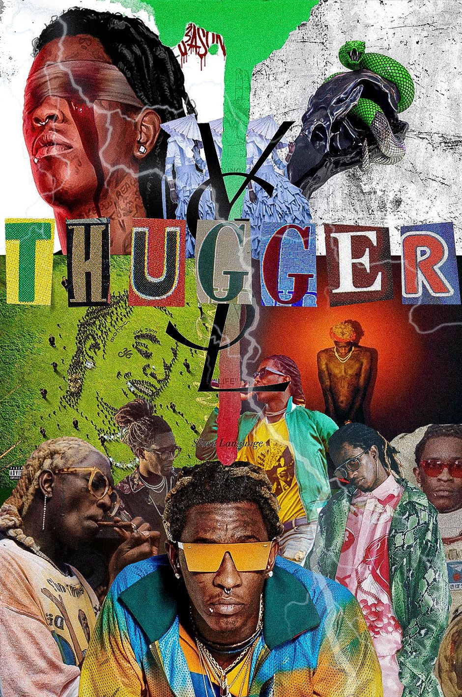 Young thug collage