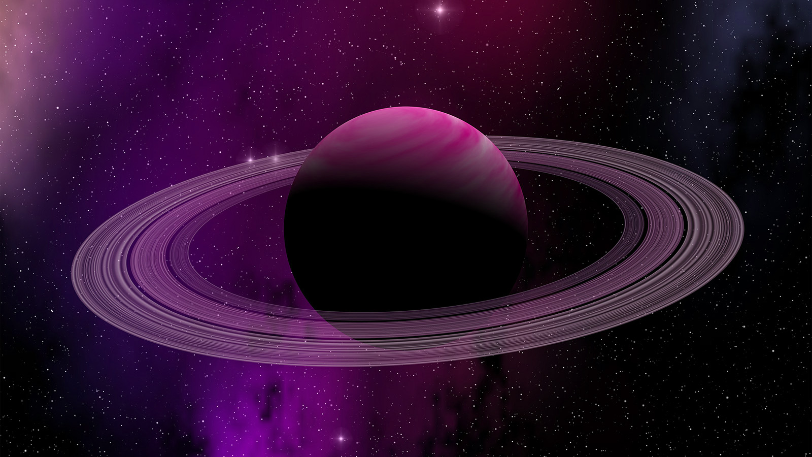 Space Planet Saturn Star Art