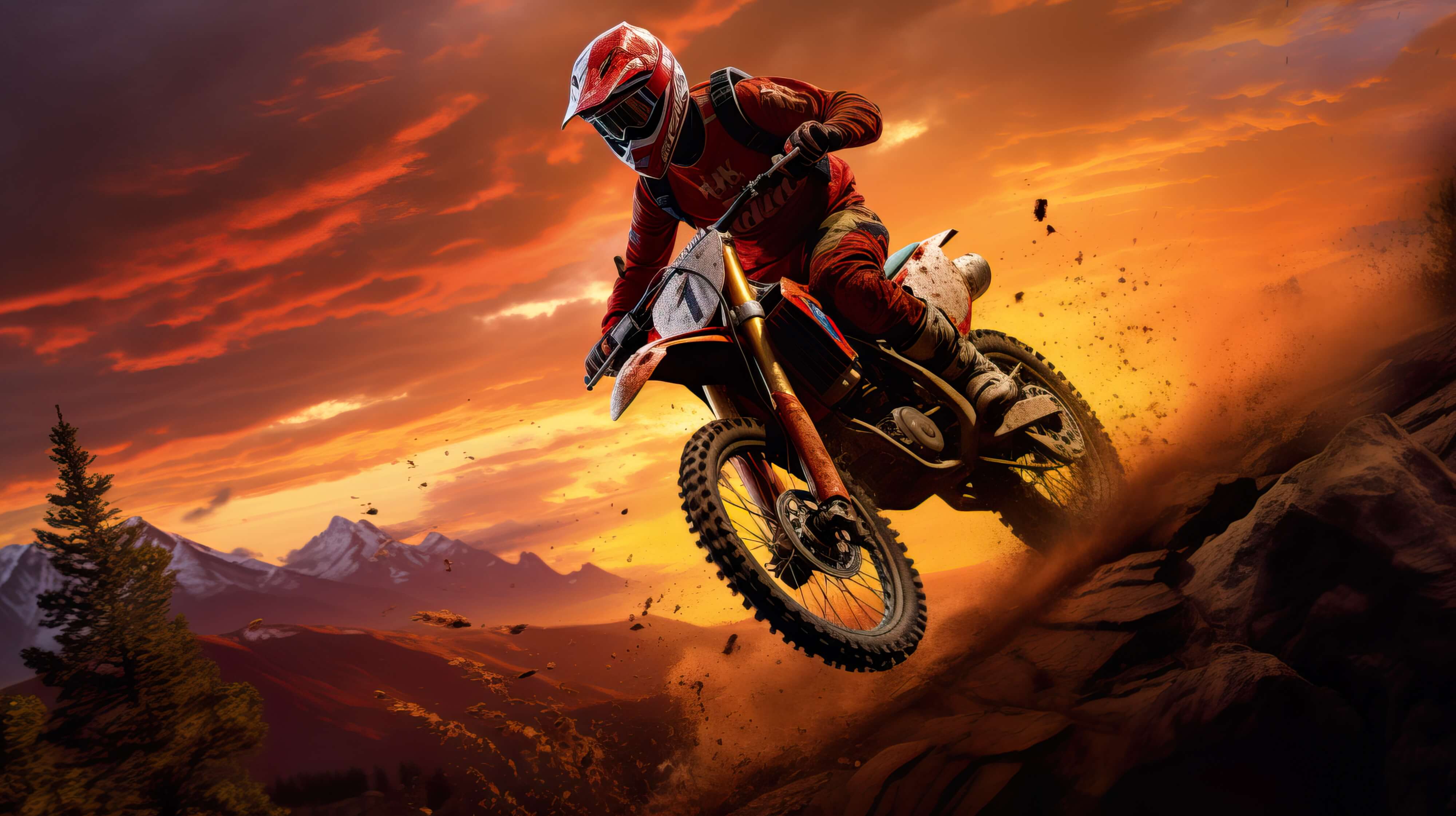Thrilling Dirt Bike Wallpaper, Free
