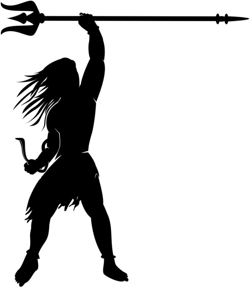 Mahadev black. Wall Poster Sticker
