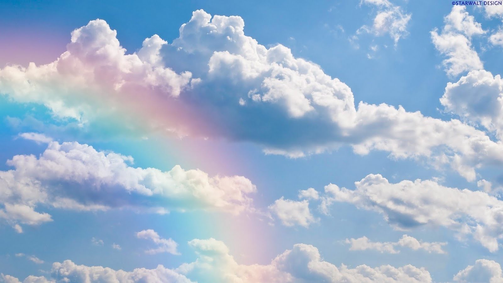 Wallpaper Clouds Sky Rainbow Desktop
