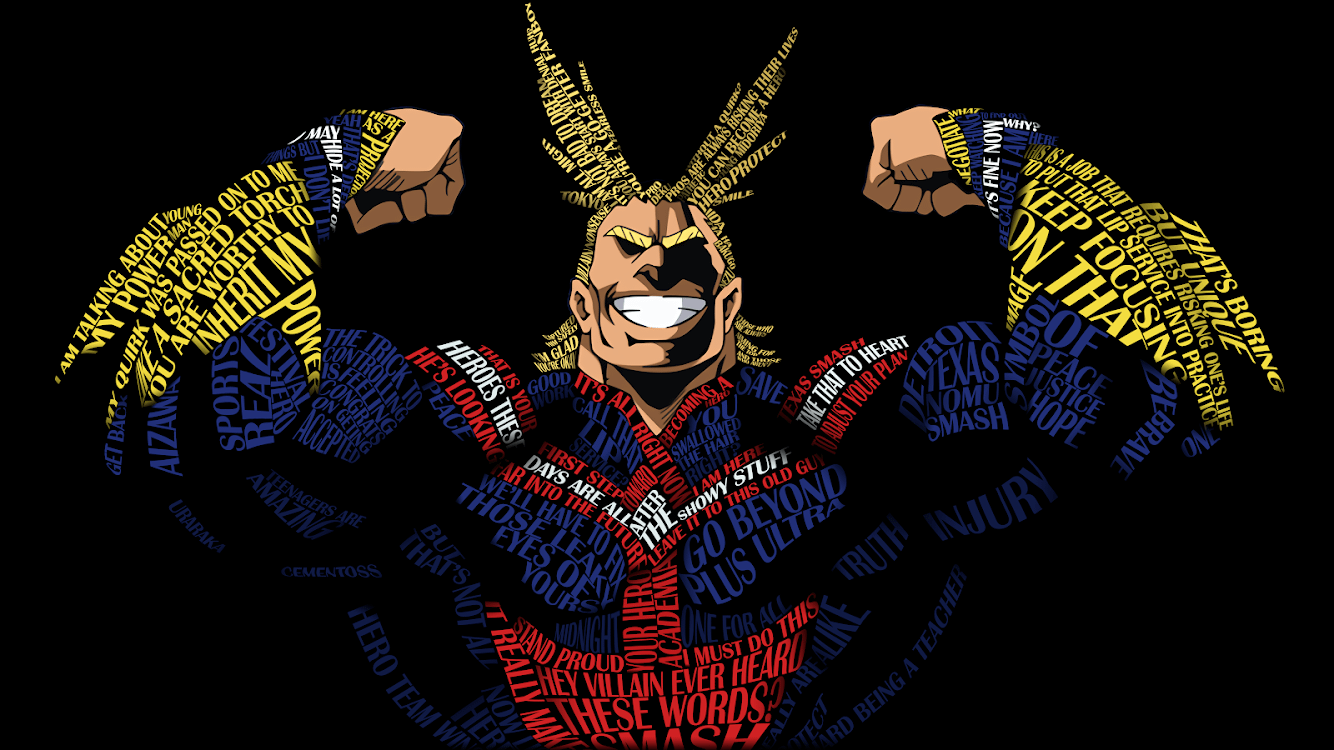 All Might wallpaper constructed