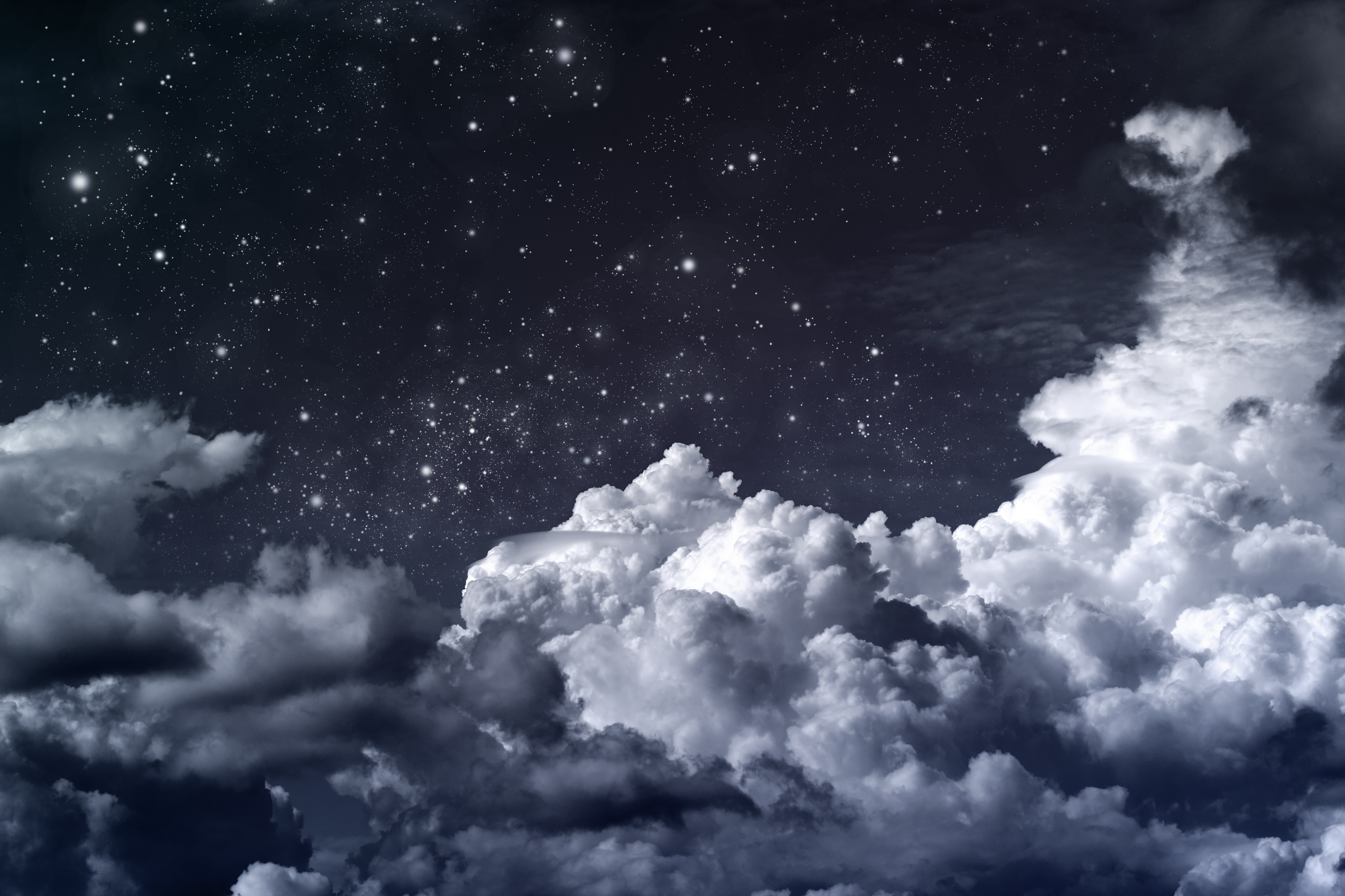 Starry Night Clouds Wall Mural