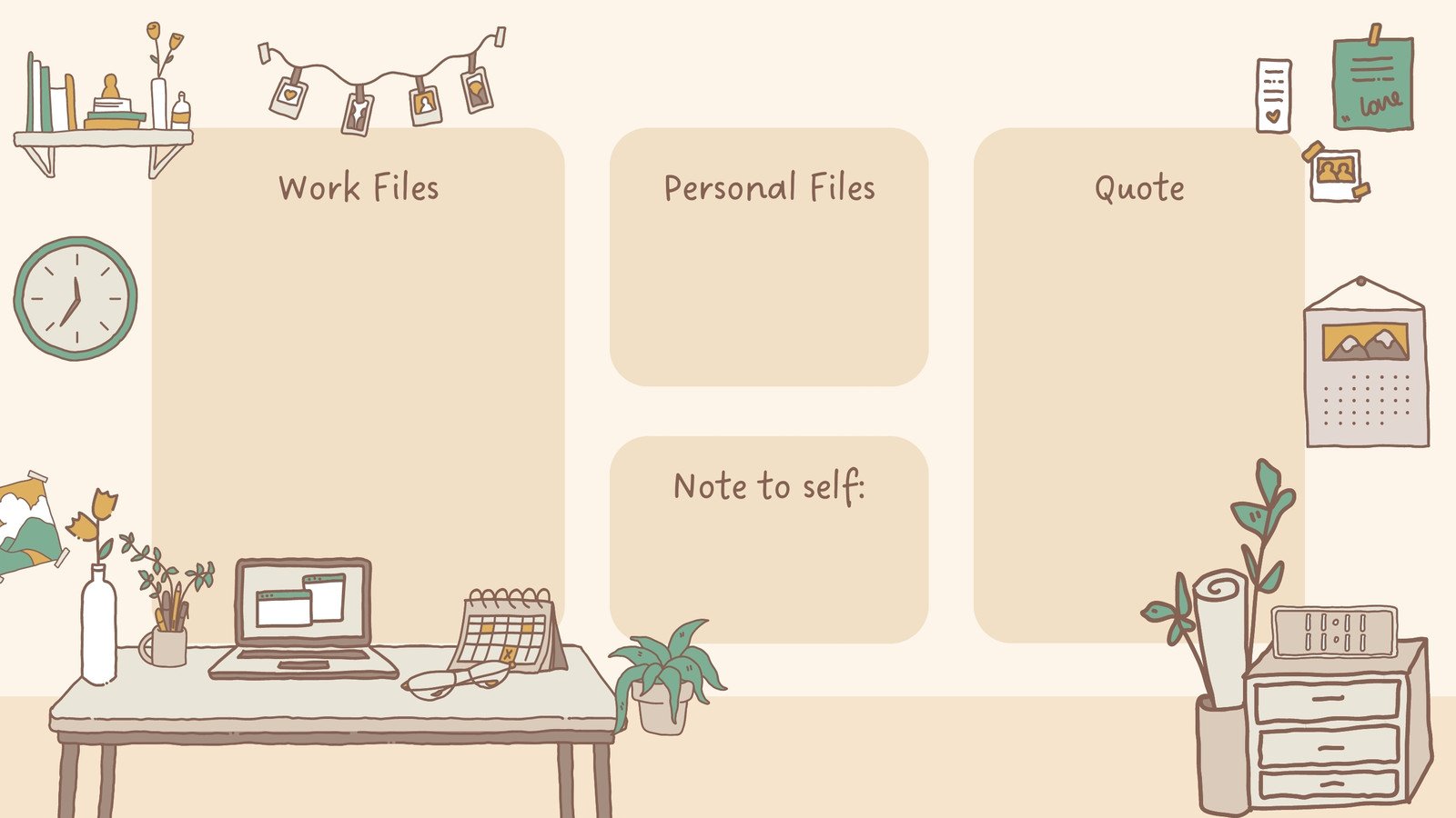 desktop organizer wallpaper