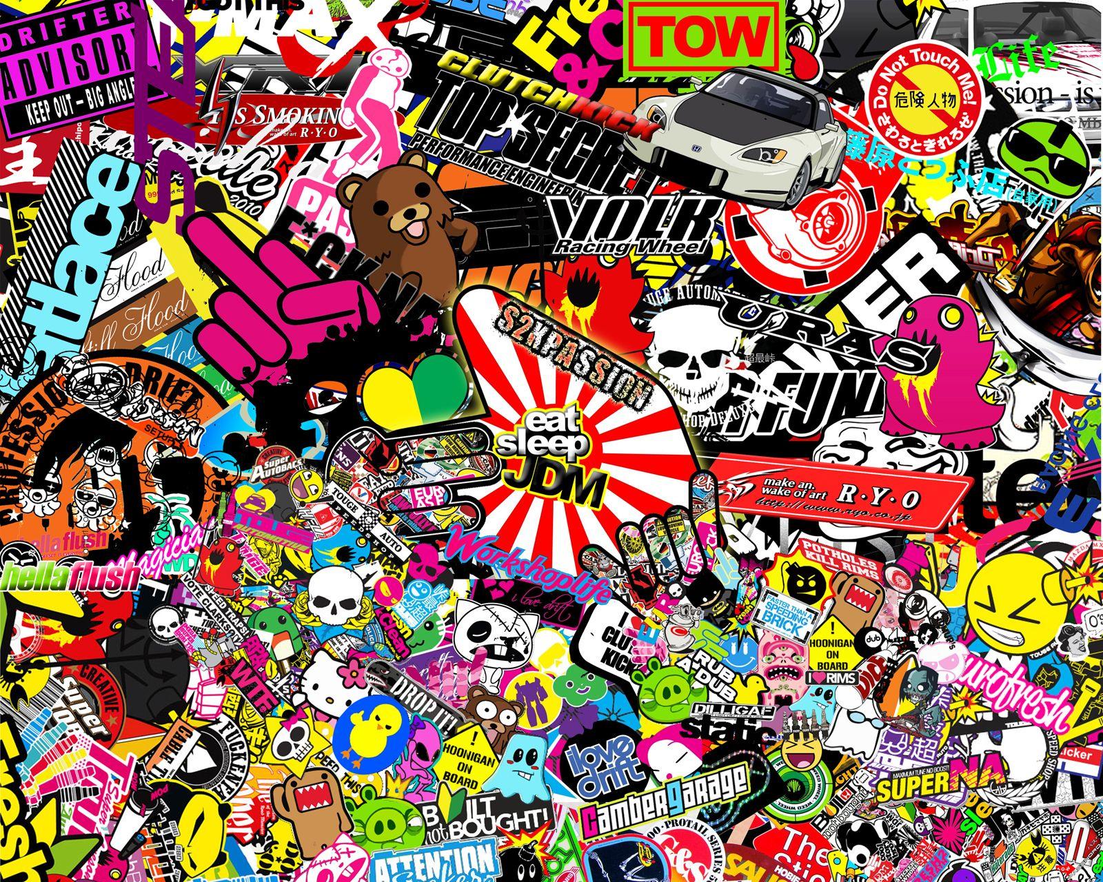JDM Sticker Bomb Wallpaper Free