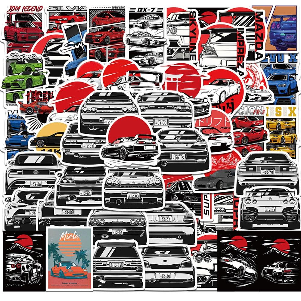 & 50 piece JDM Car Sticker Pack