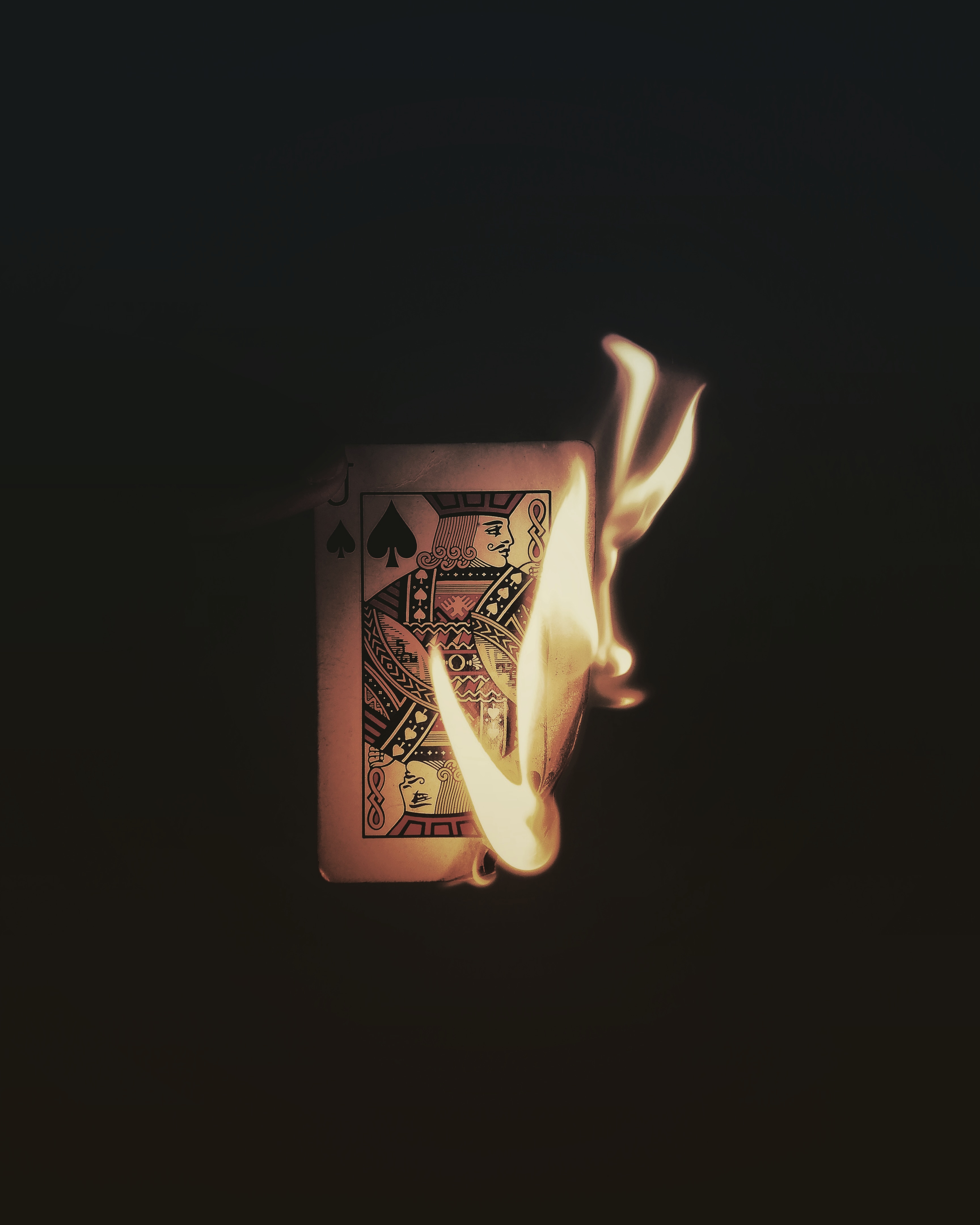 ITAP of a burning card