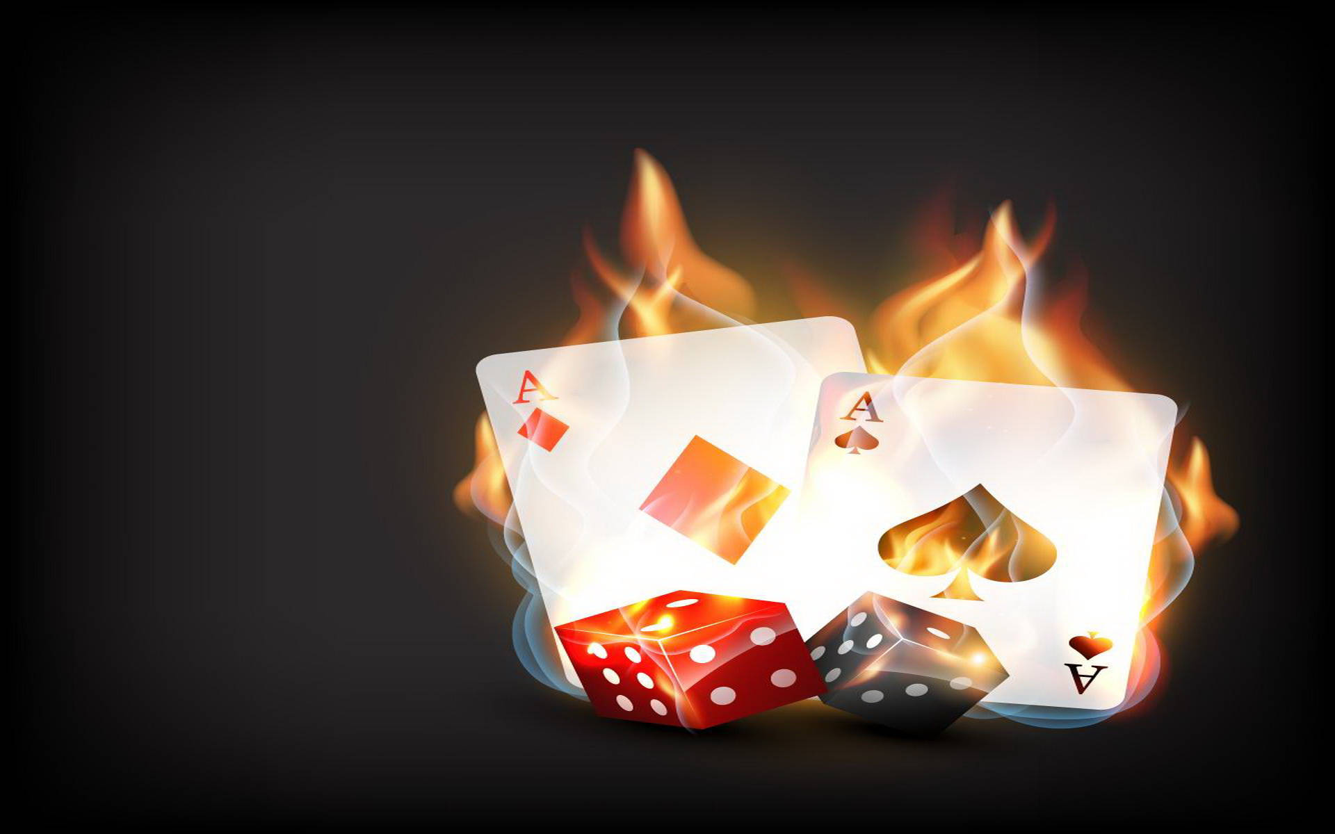 Download Burning Poker Aces Wallpaper