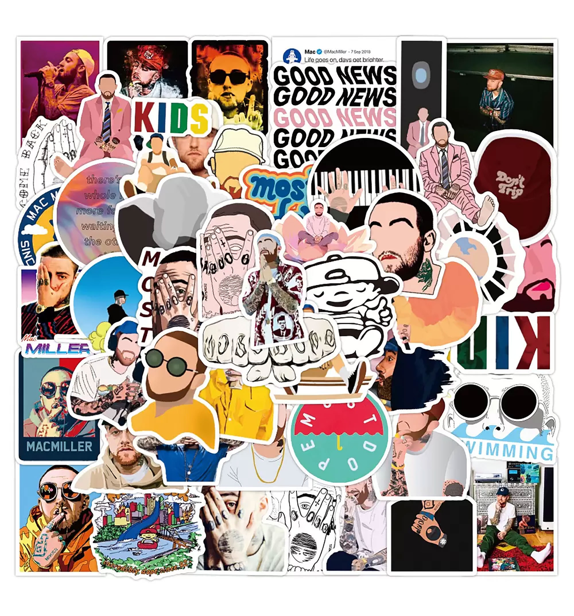 Mac Miller Inspired Stickers