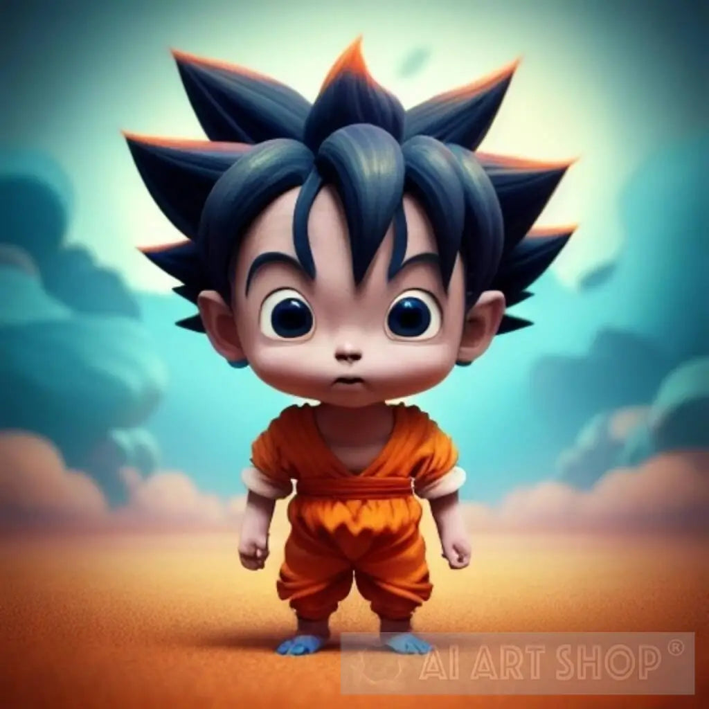 Goku baby, cartoons, colorful background