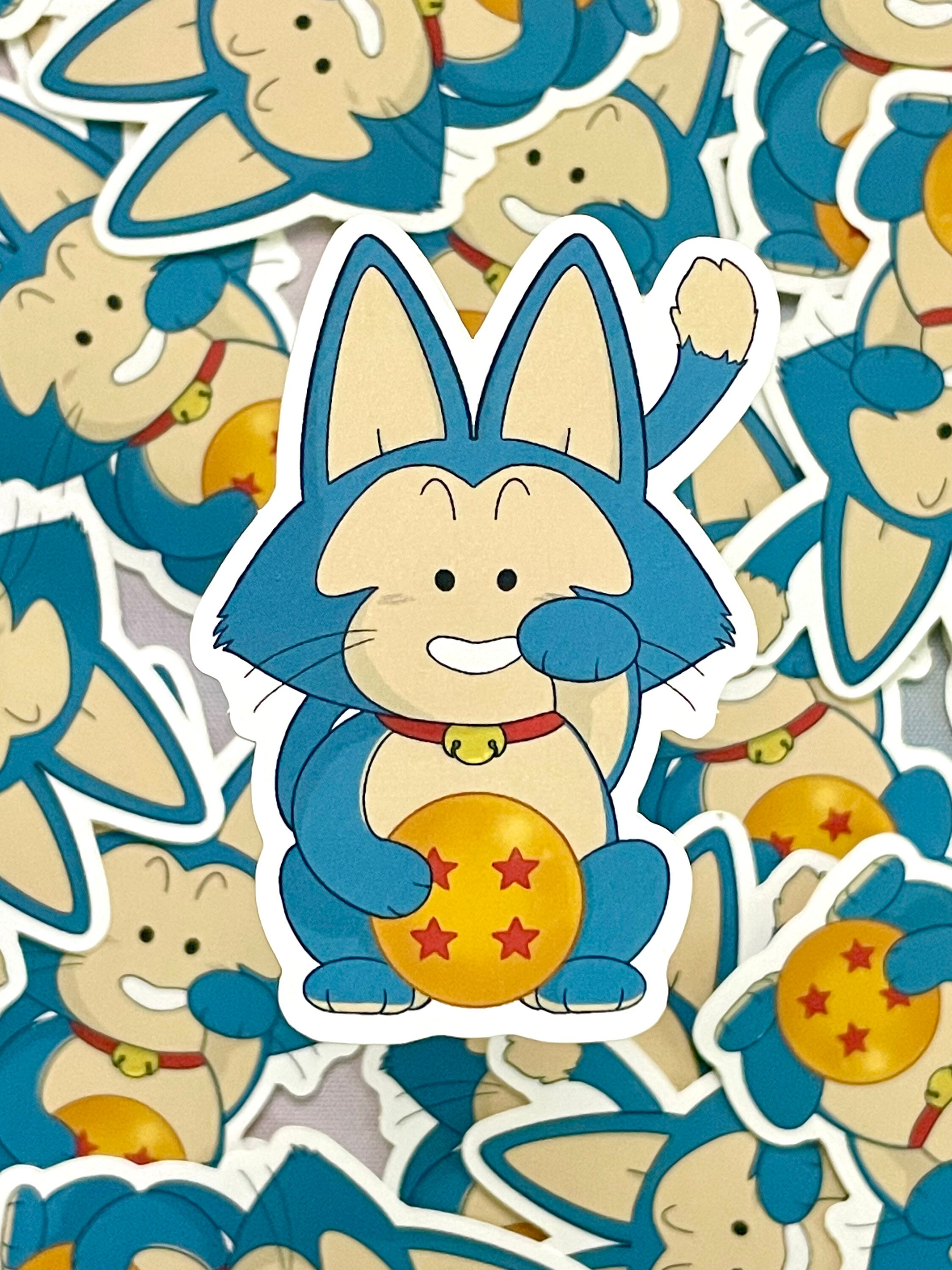 Lucky Anime Cat Matte Sticker for Hydro