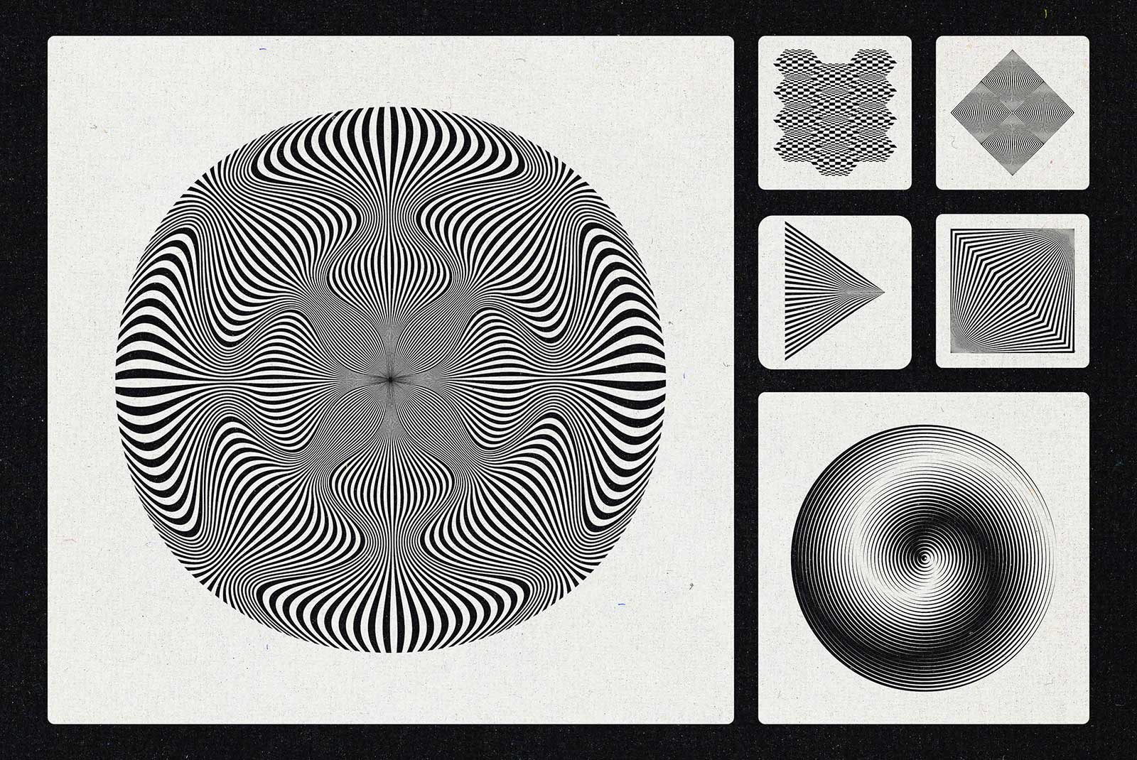Black & White Op Art Background