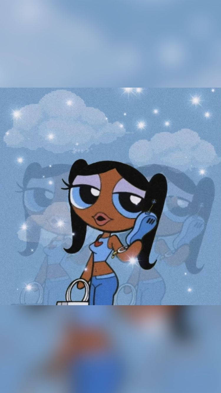 Download Sparkly Blue Black Powerpuff