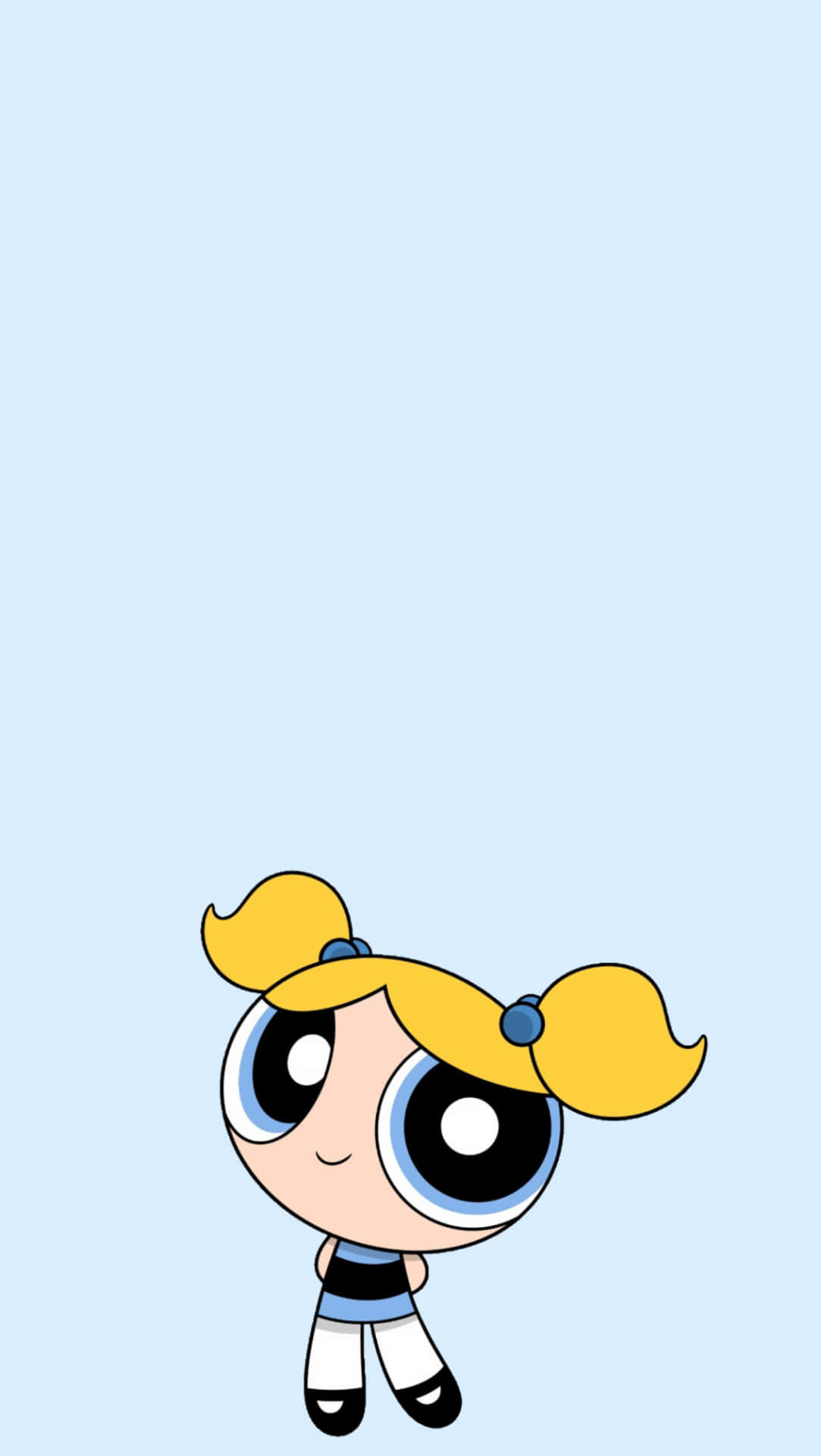 Download Bubbles of the Powerpuff Girls Brings Joy to Townsville Wallpaper