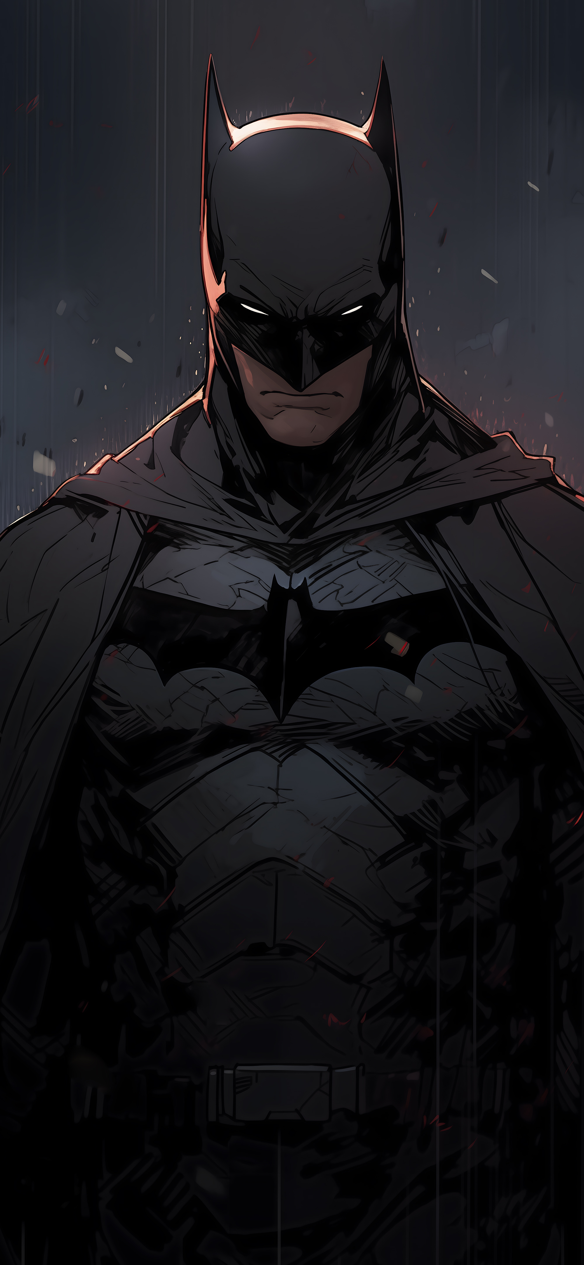 Striking Batman Dark Art Wallpaper