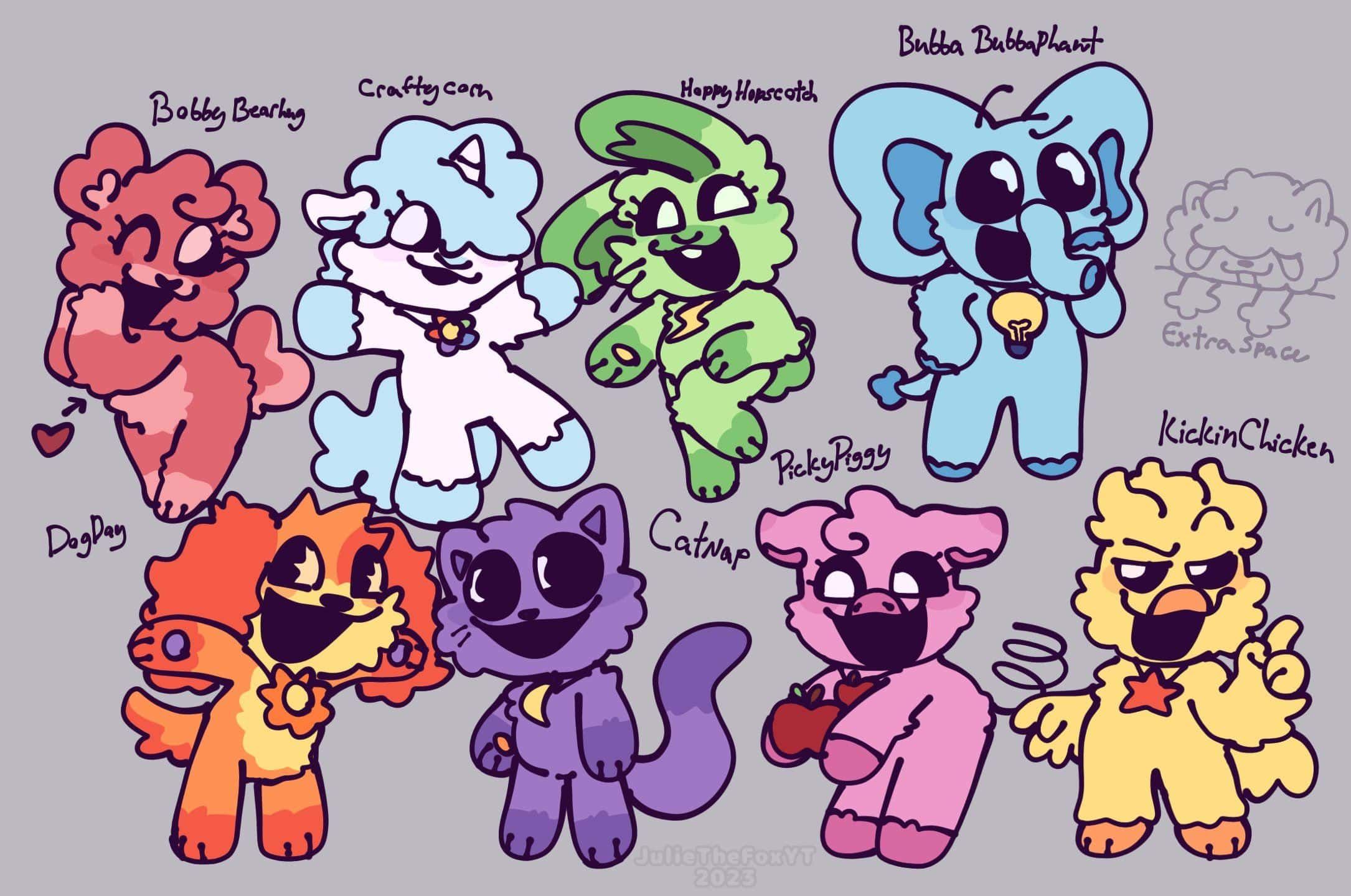 Smiling Critters Wallpaper