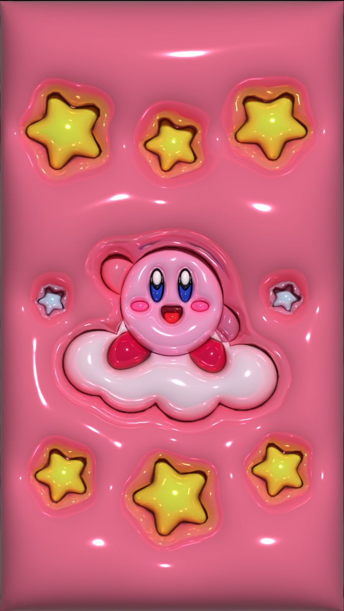 Kirby 3D wallpaper aesthetic