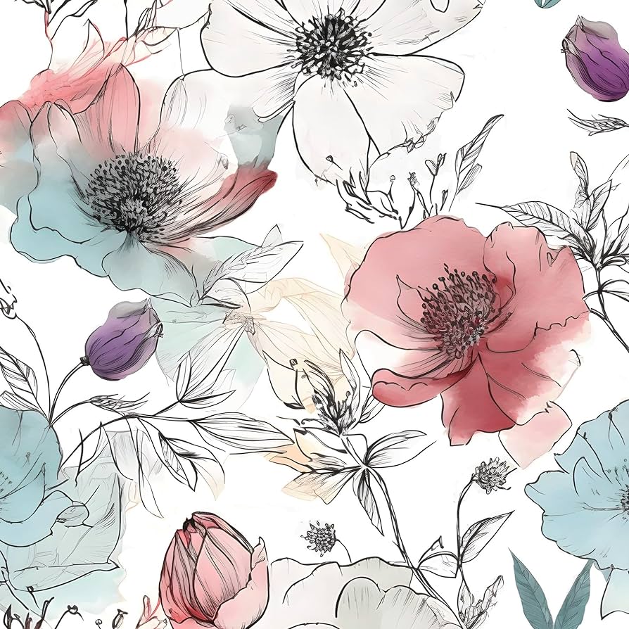 Wallpaper, Watercolor Flowers