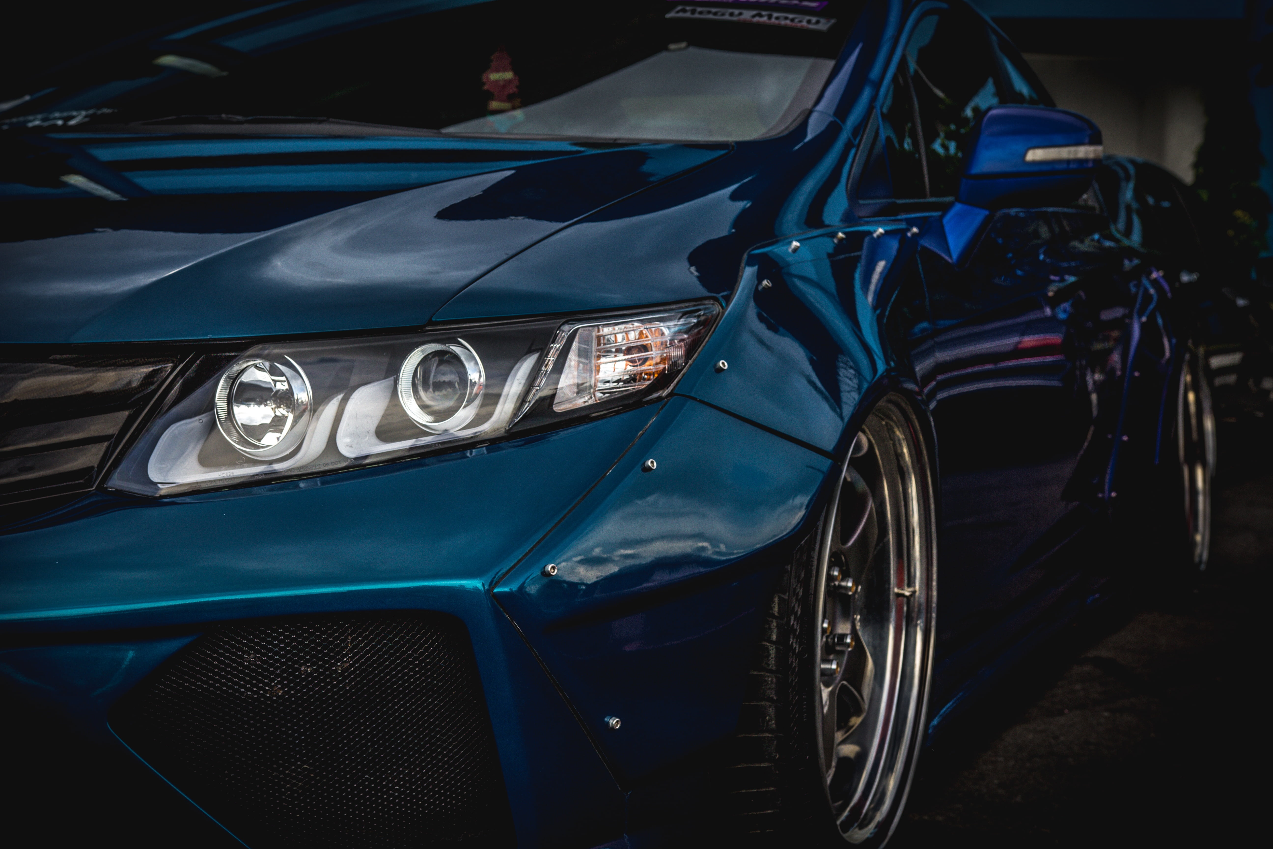 Photography blue Honda Civic