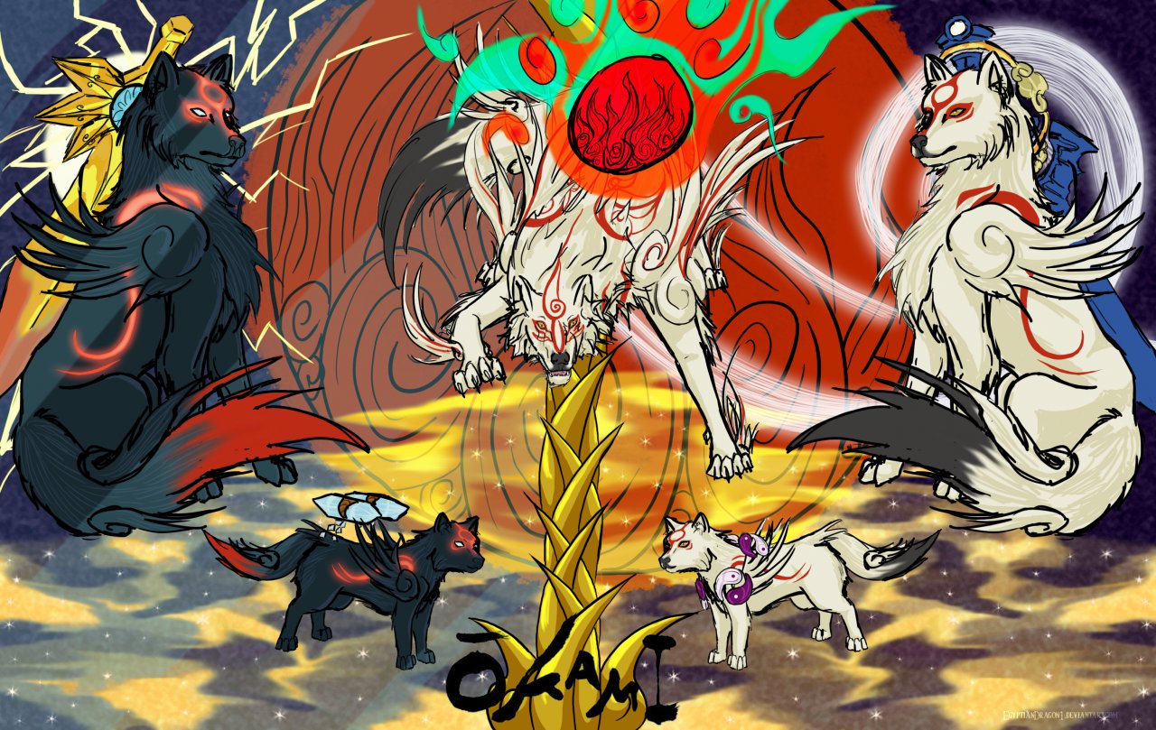 Dark Etheral Mirror Okami Wallpaper