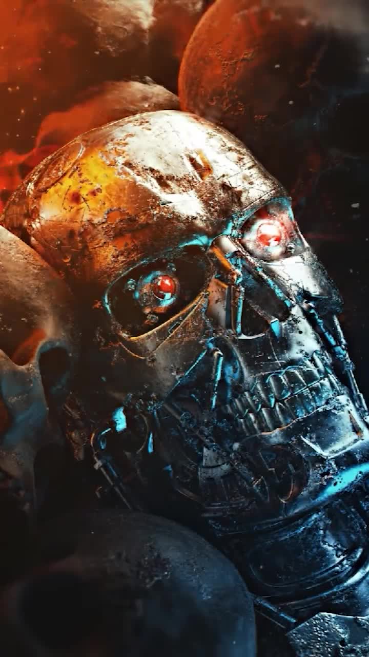 iPhone and Android Terminator Skull