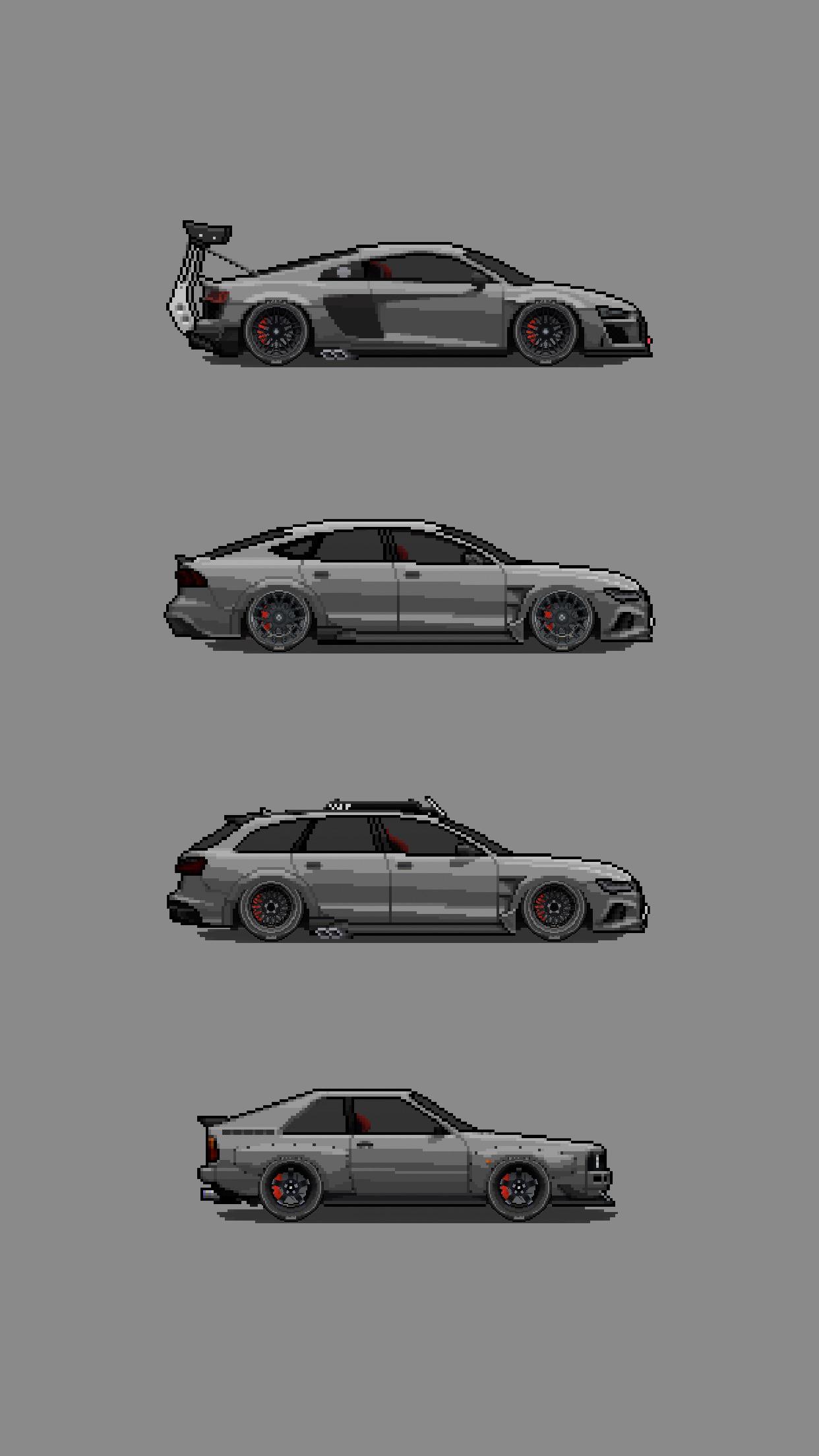 few Audi cars