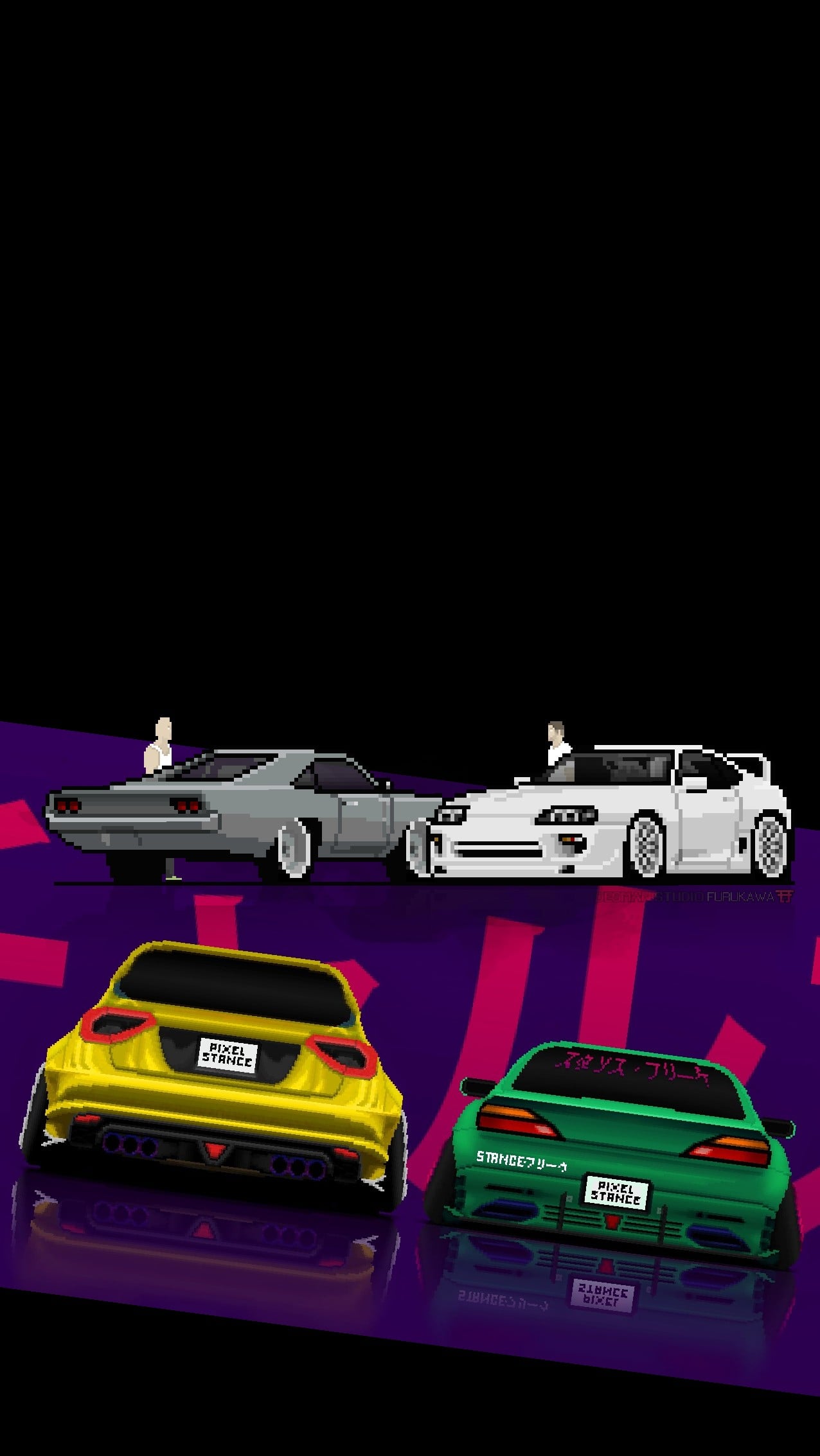 Phone PIXEL CAR RACING wallpaper, r