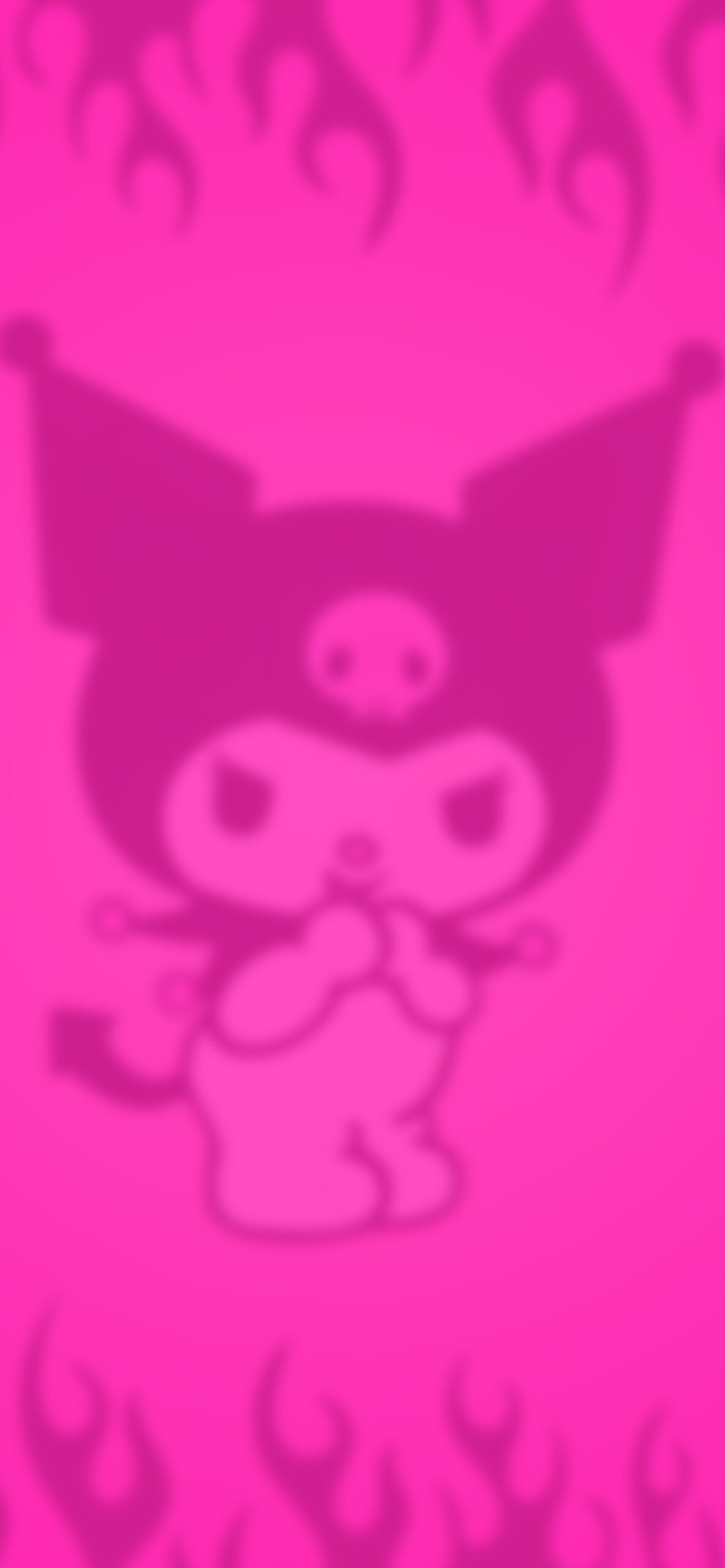 Kuromi Flames Y2K Theme Wallpaper Sanrio Wallpaper