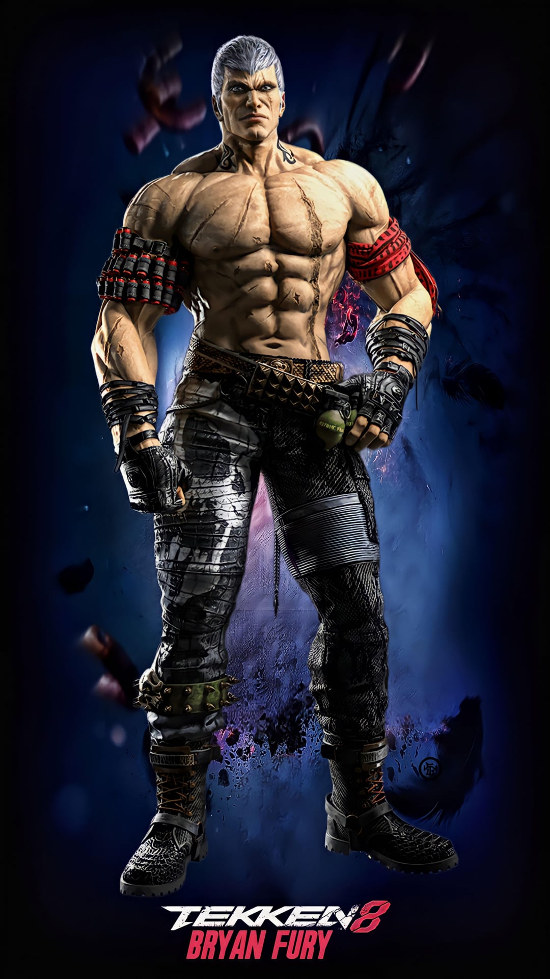 TEKKEN 8 BRYAN FURY PHONE WALLPAPER, r