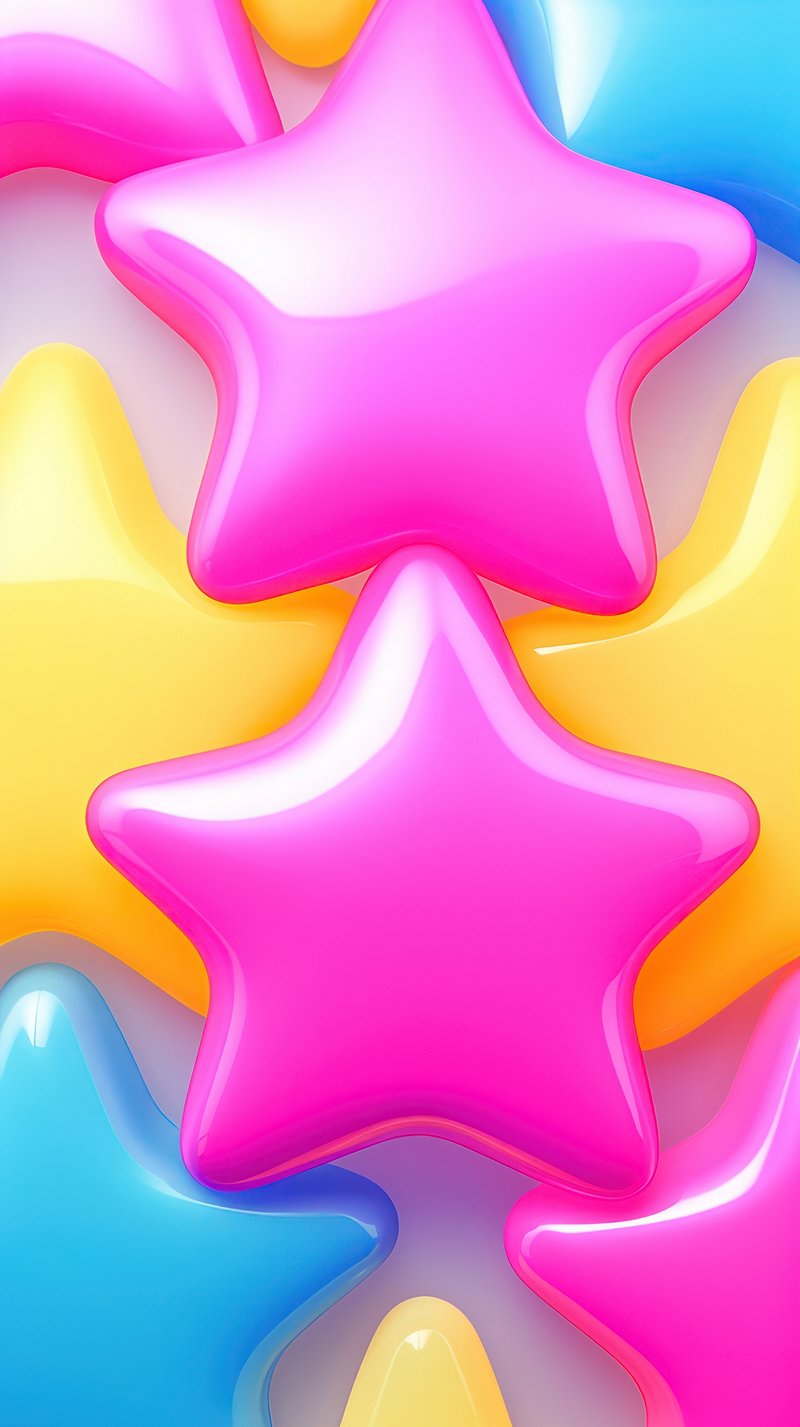 Star inflated 3D wallpaper