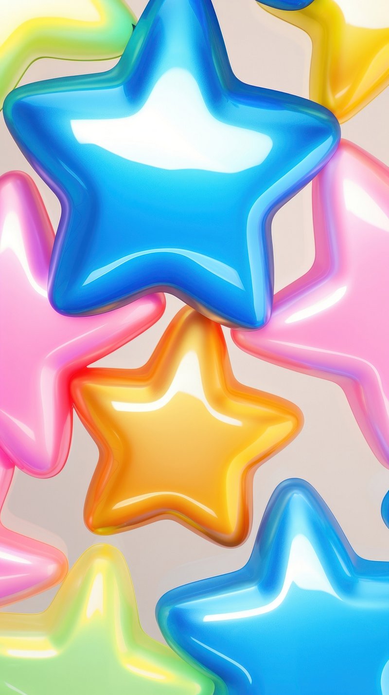 Star inflated 3D wallpaper