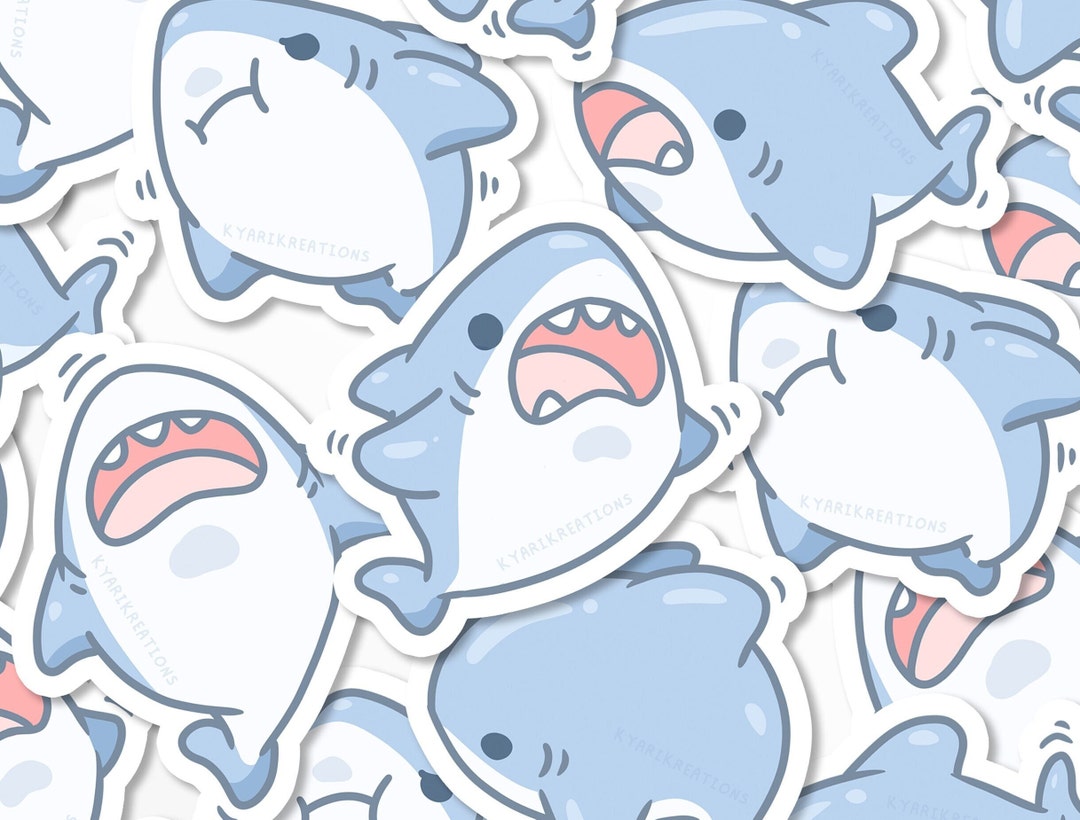 Cute Shark Sticker Set, Baby Shark