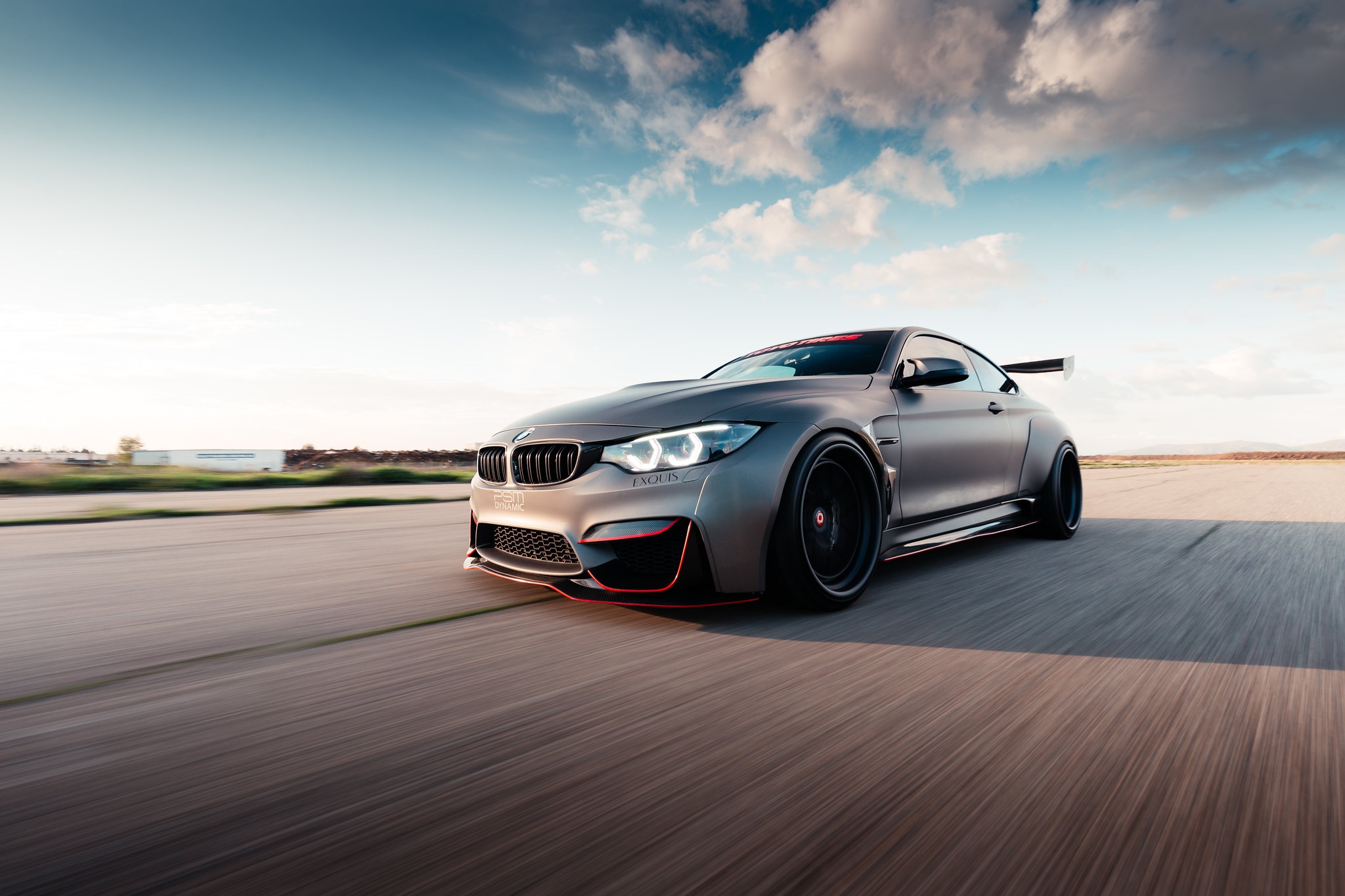 Wallpaper BMW, road, speed, BMW M4