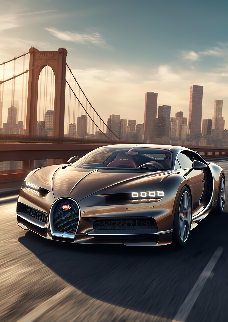 Wall sticker Bugatti Chiron New York