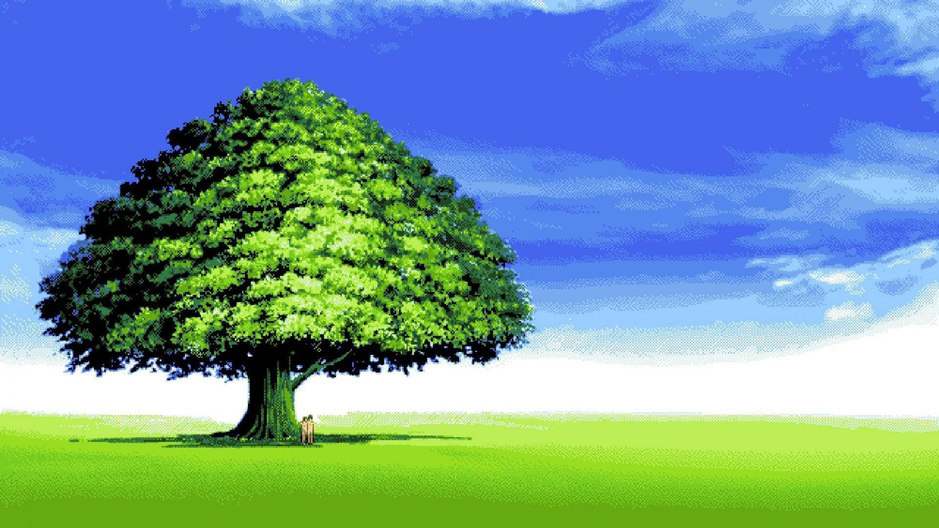 Download free Big Green Tree Pixel Art