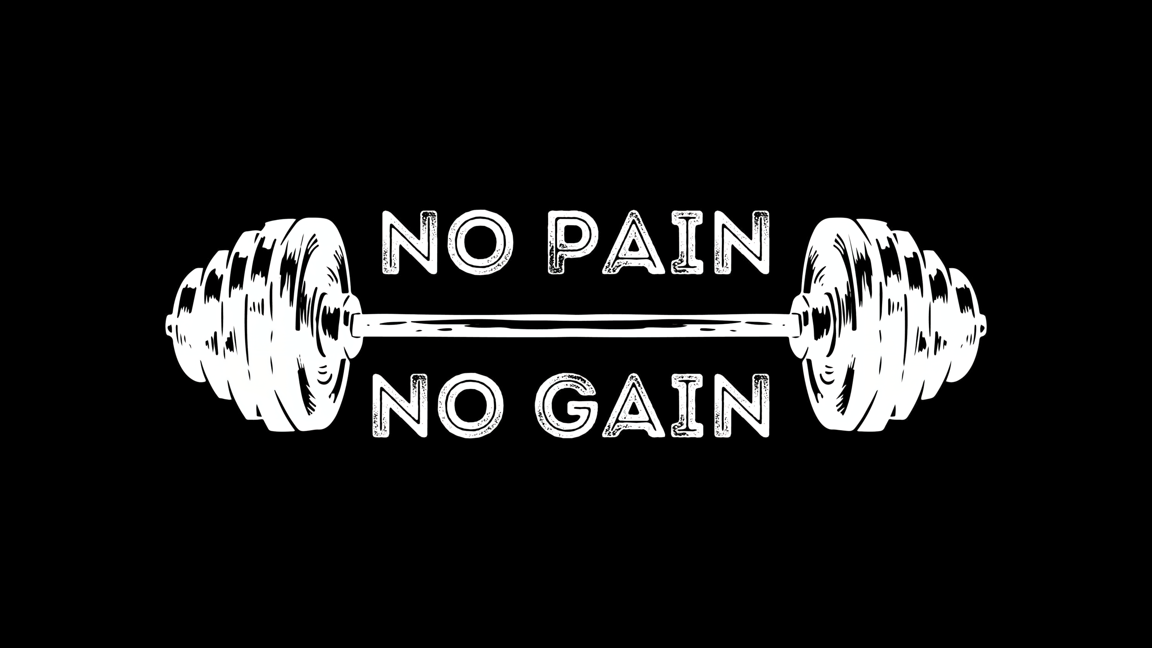 No pain No gain Wallpaper 4K, Gym