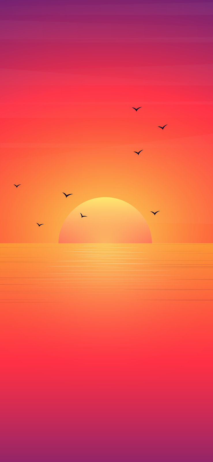 4K WALLPAPER PHONE MINIMALIST SUNSET