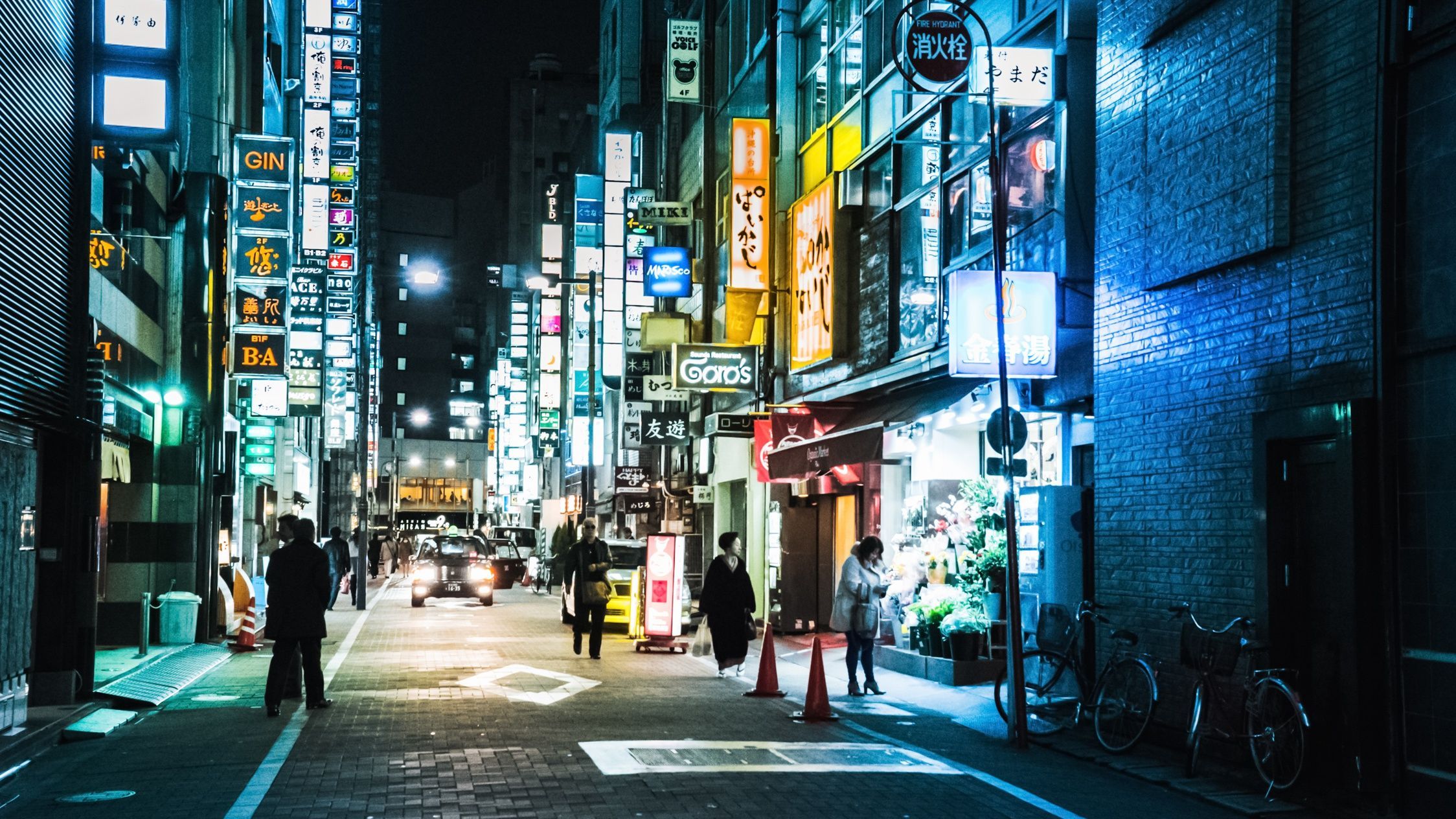 Wallpaper Tokyo, Japan, street, people, Neon, cityscape, shops, everyday life for mobile and desktop, section город, resolution 2248x1264