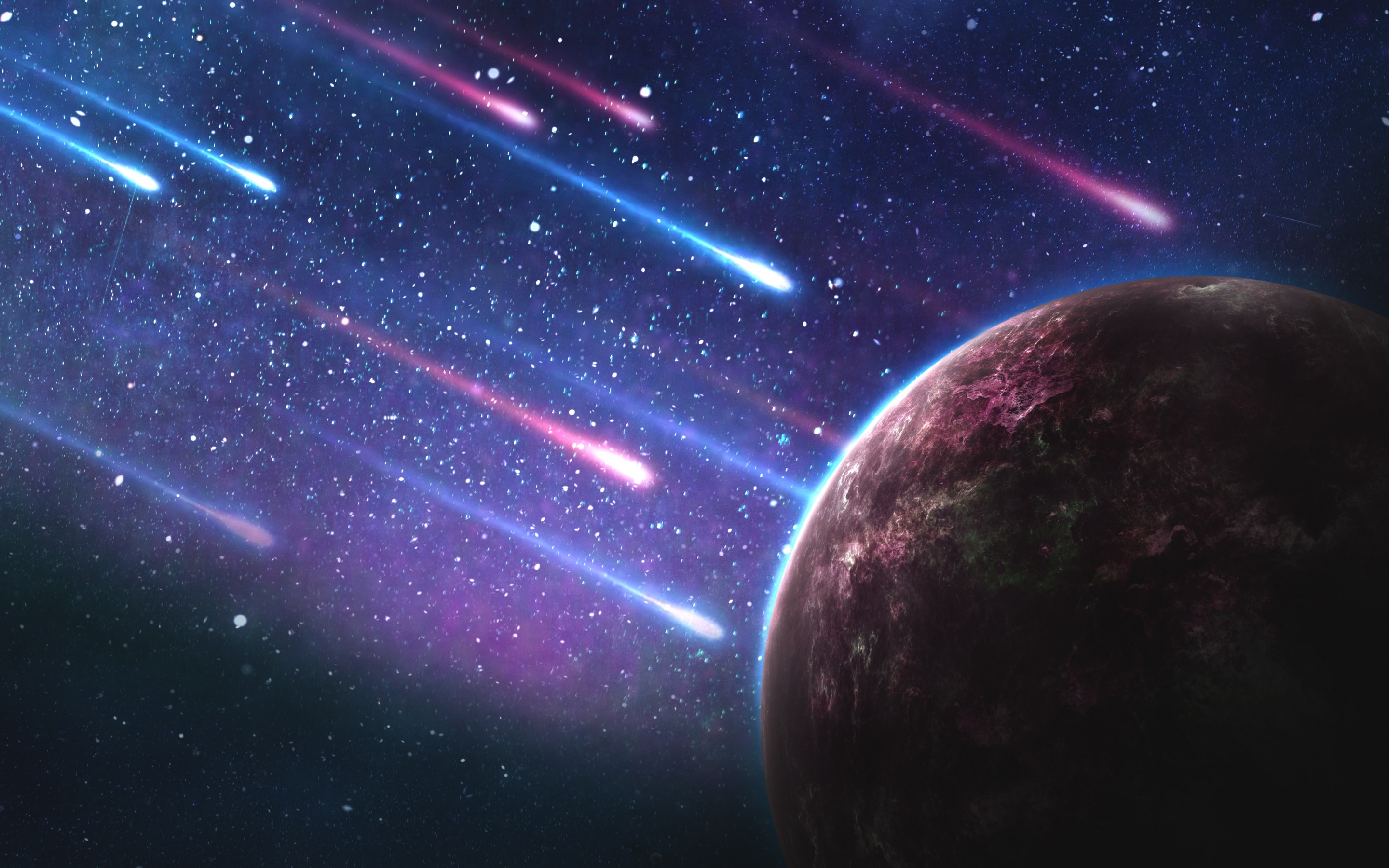 Planet Wallpaper 4K, Comet, Galaxy