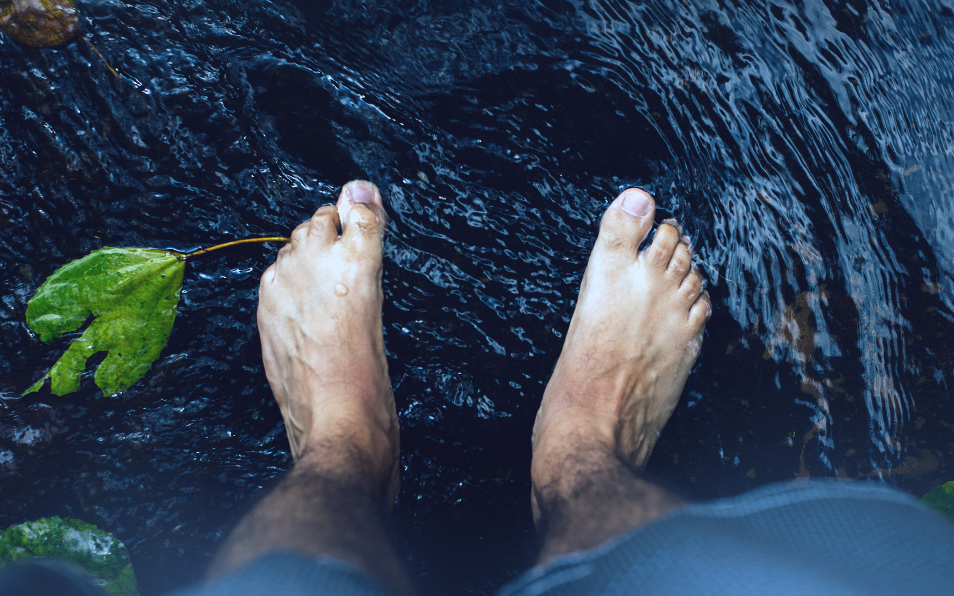 Water Foot Cold Dark River Flare
