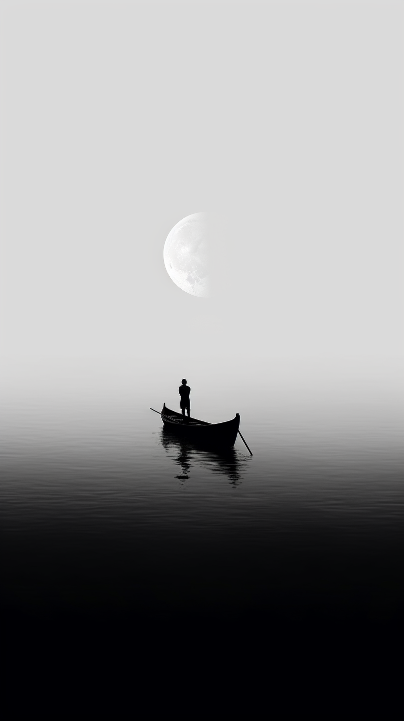 Minimalist Black Moody Phone Wallpaper