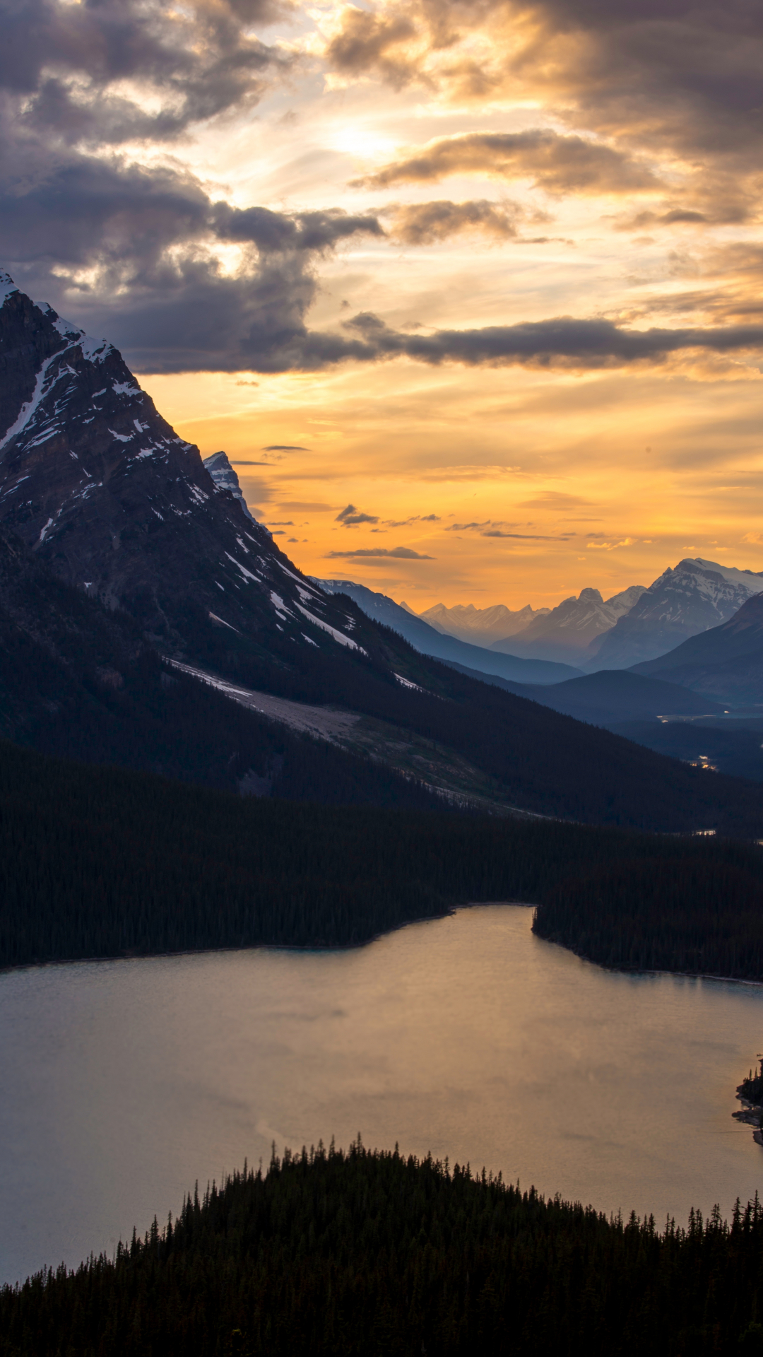 Peyto Sunset iPhone Wallpaper