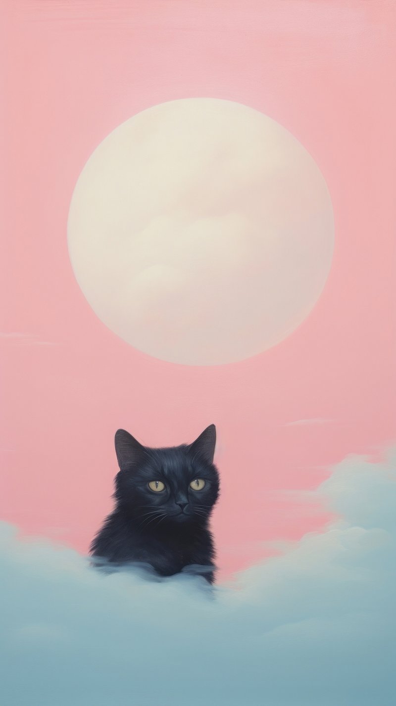 iPhone Wallpaper Black Cat Image