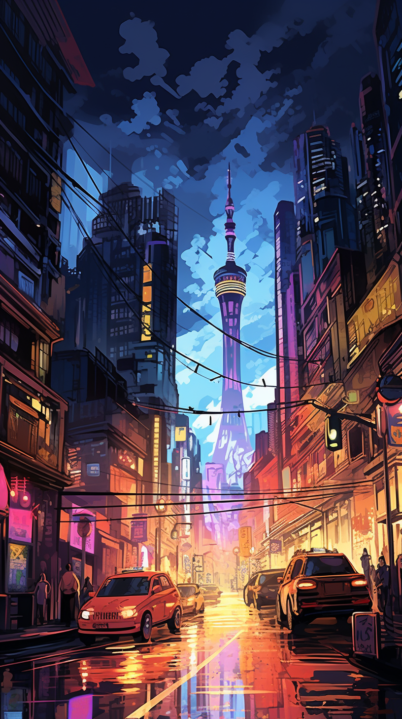 Monochrome Metro Night time Manhwa