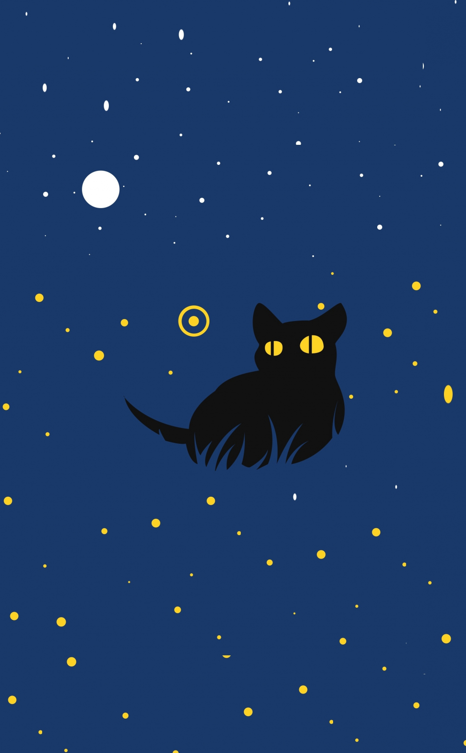 black cat, minimal art